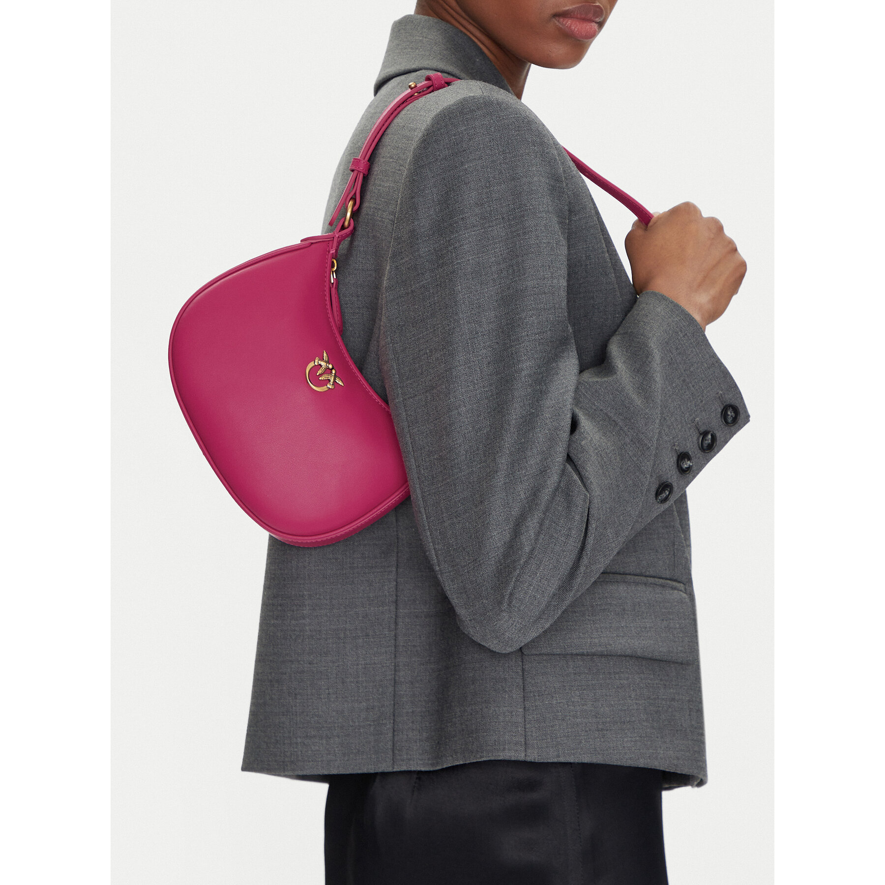 Borsetta PINKO Half Moon Baby AI 24-25 PLTT 103538 A0F1 Rosa