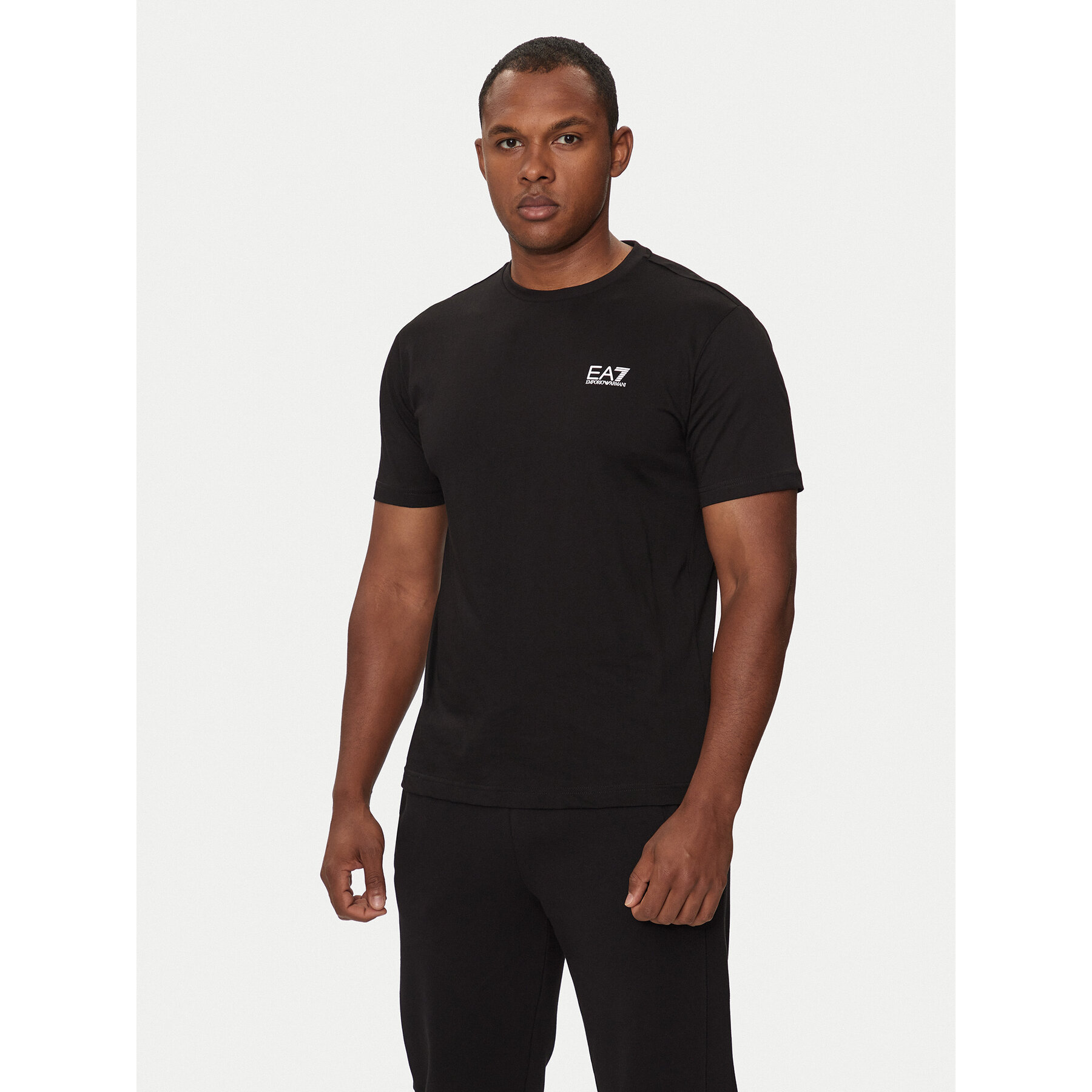 Ea7 Emporio Armani Herren Schwarz T-Shirt 8Npt25 Pjvpz 1200 Regular Fit Xxl