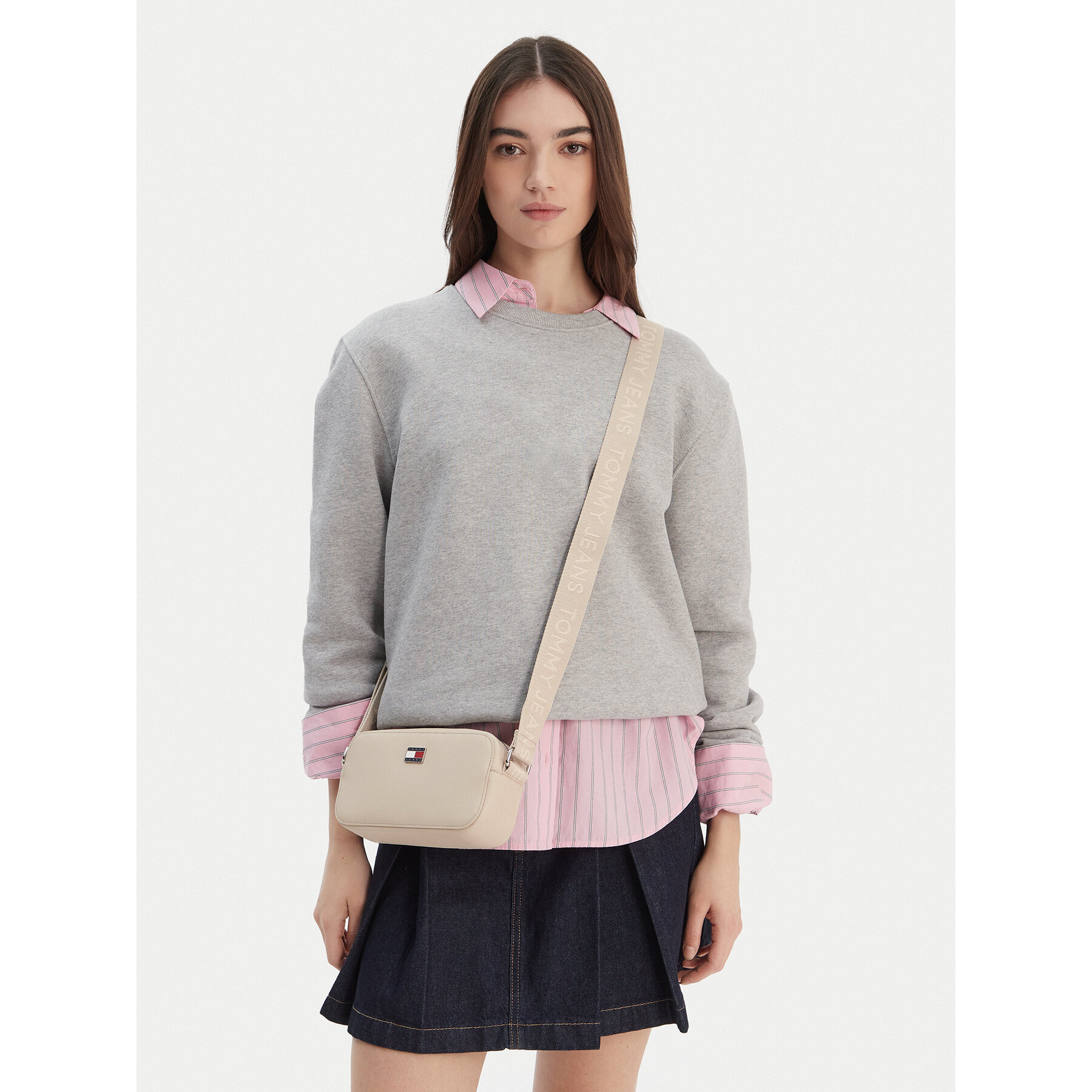 Geantă Tommy Jeans Tjw Daily Elevated Camera Bag AW0AW18065 Bej