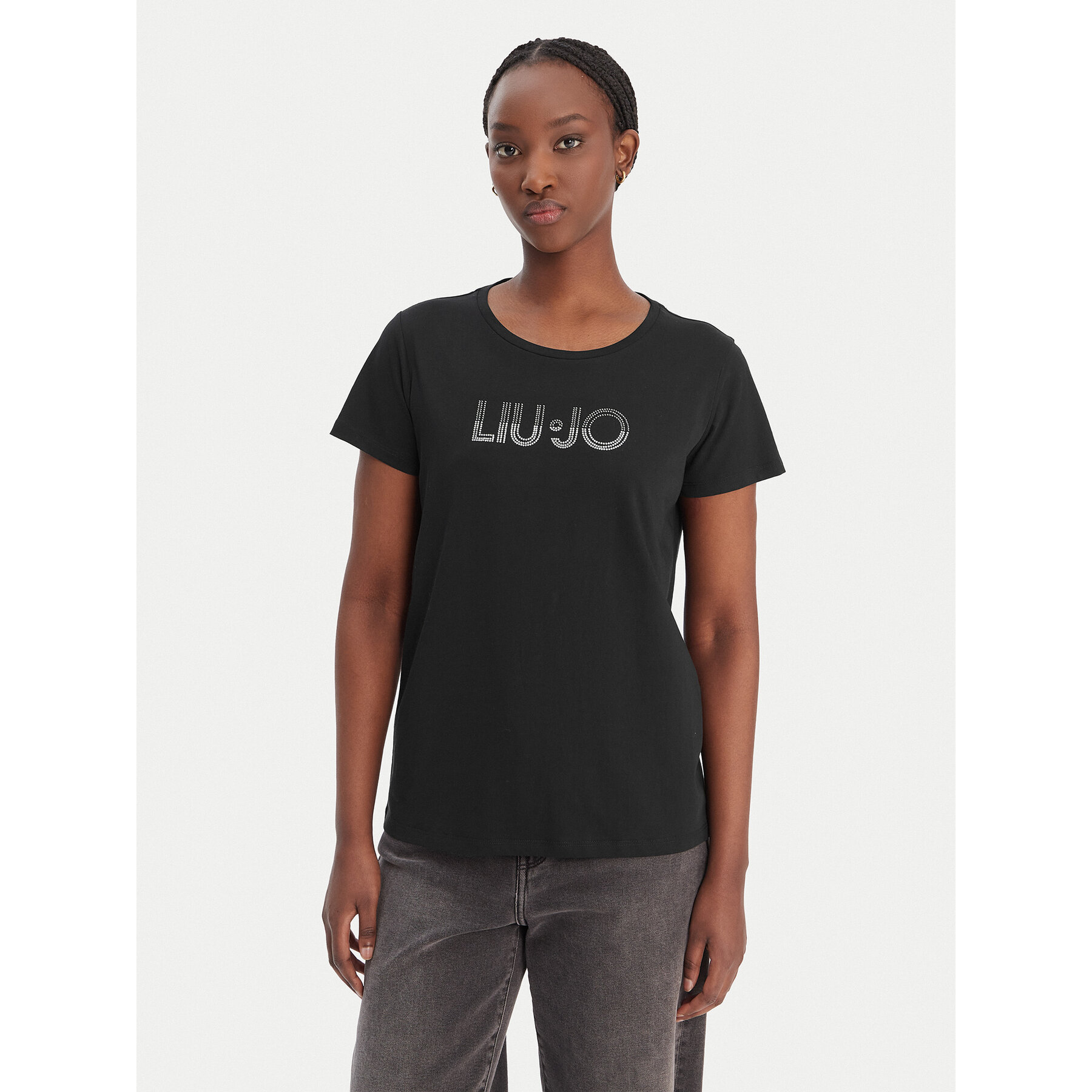 Liu Jo Sport T-Shirt TA6056 JS923 Schwarz Regular Fit
