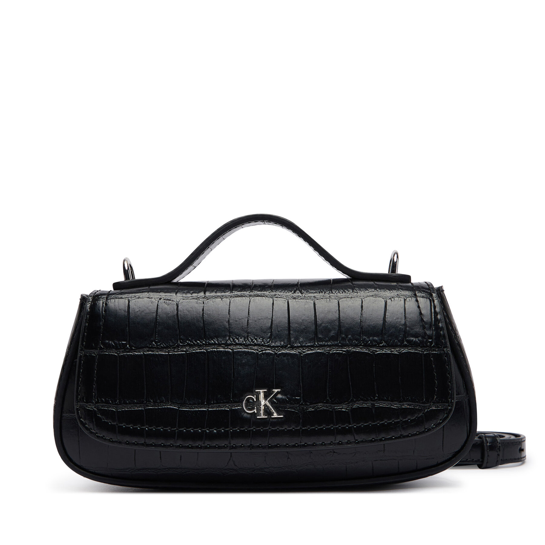 Geantă Calvin Klein Ck Croc Top Handle Bag LV04F3903G Negru