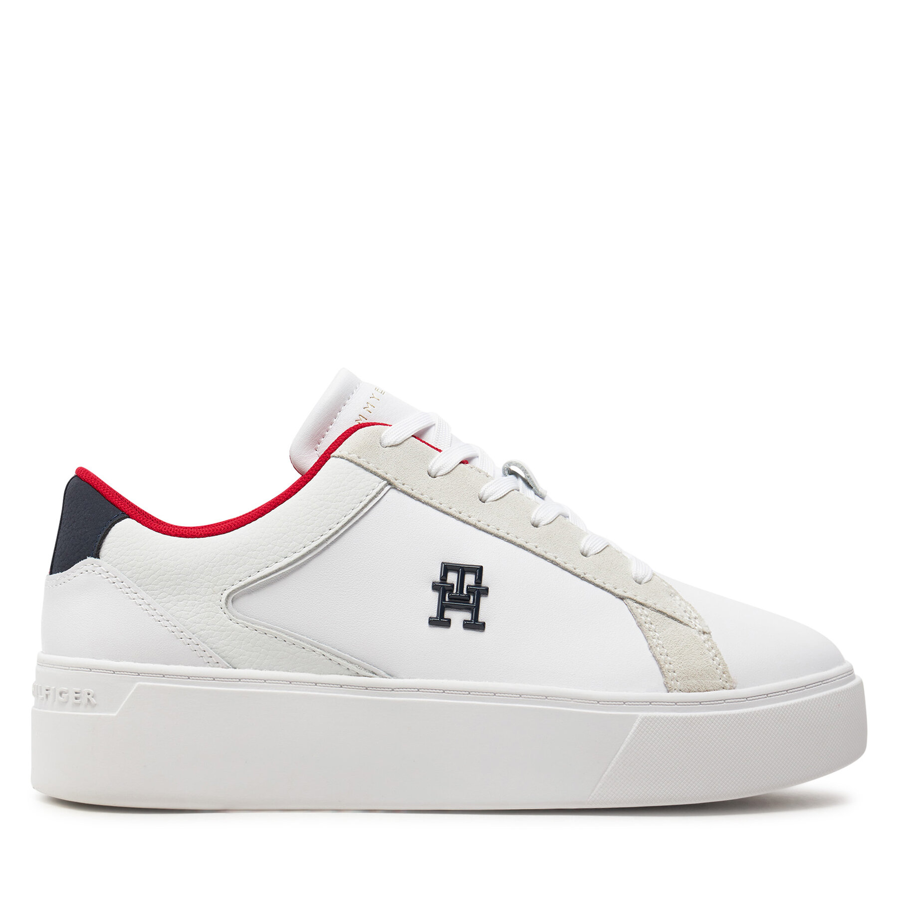 Damskie Sneakersy Tommy Hilfiger, Rozmiar 42 Biały Th Platform Court Sneaker Nbk FW0FW08210
