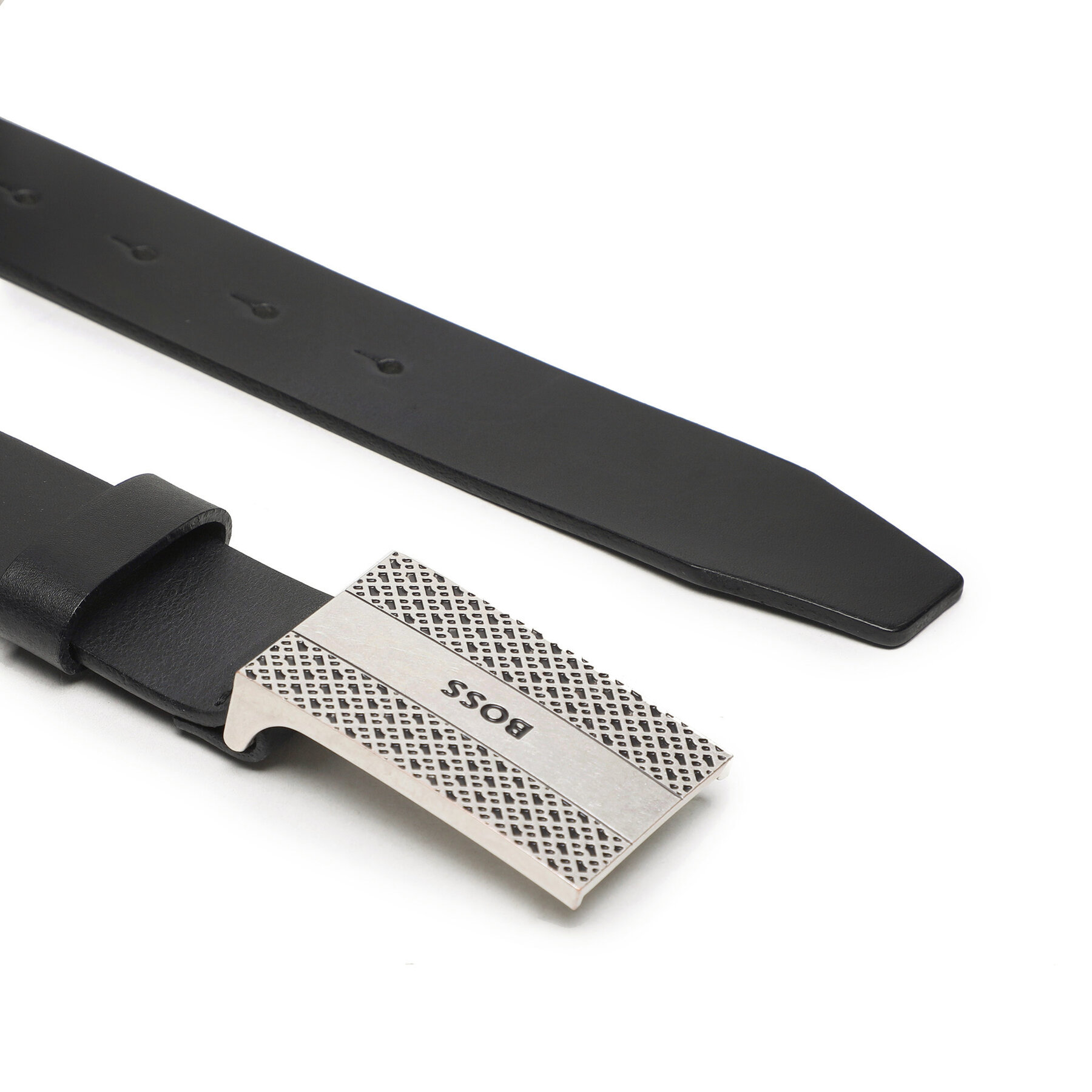 

Чоловічий ремінь Boss 50496718 Black 001, Чорний