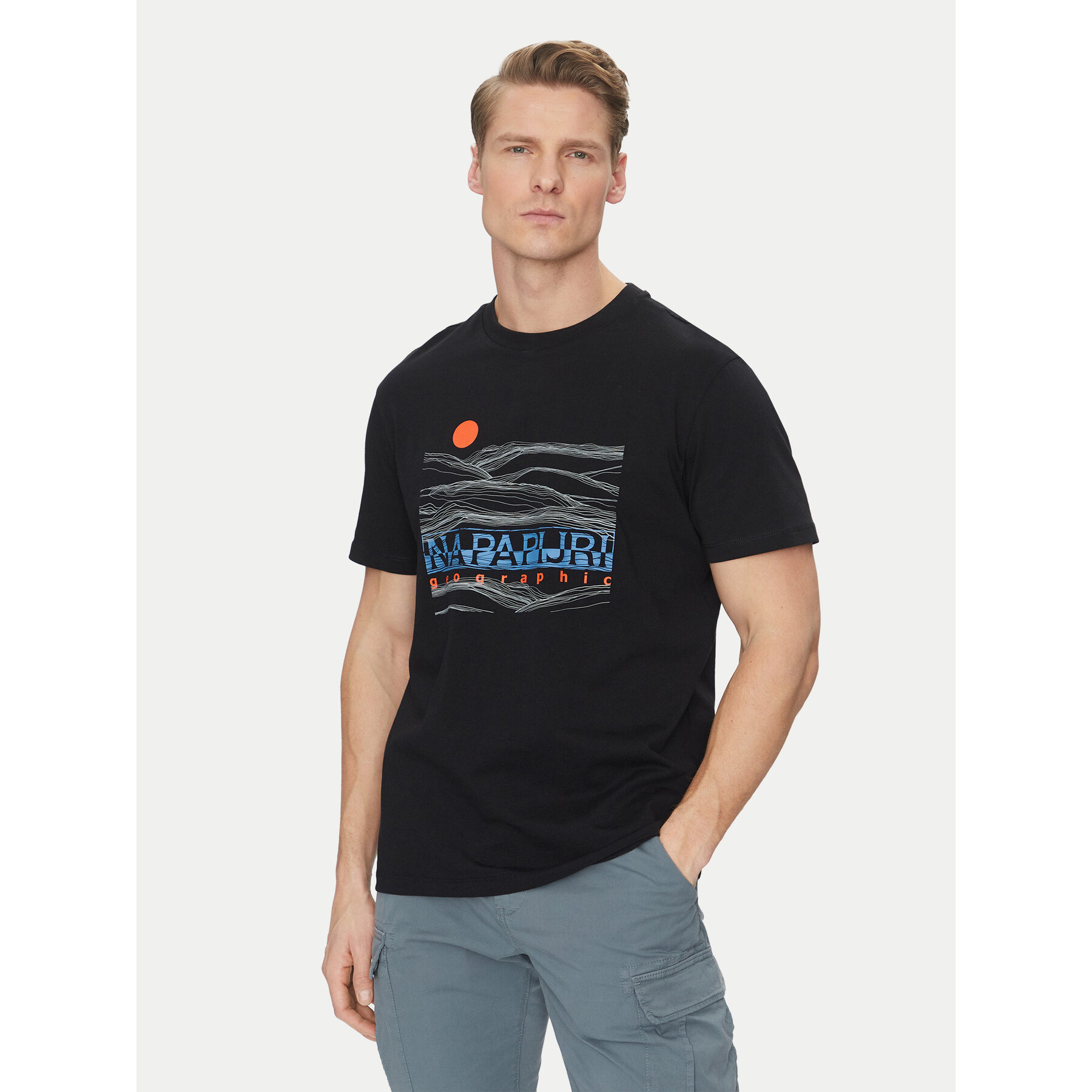 Napapijri T-shirt S-Buti NP0A4INM Nero Regular Fit