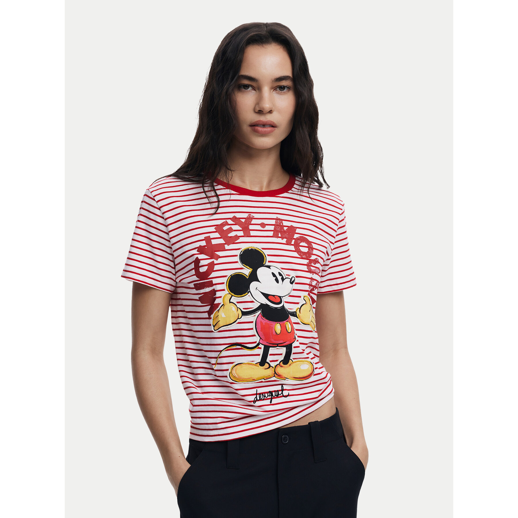 Desigual T-Shirt Mickey 25SWTKAI Κόκκινο Regular Fit