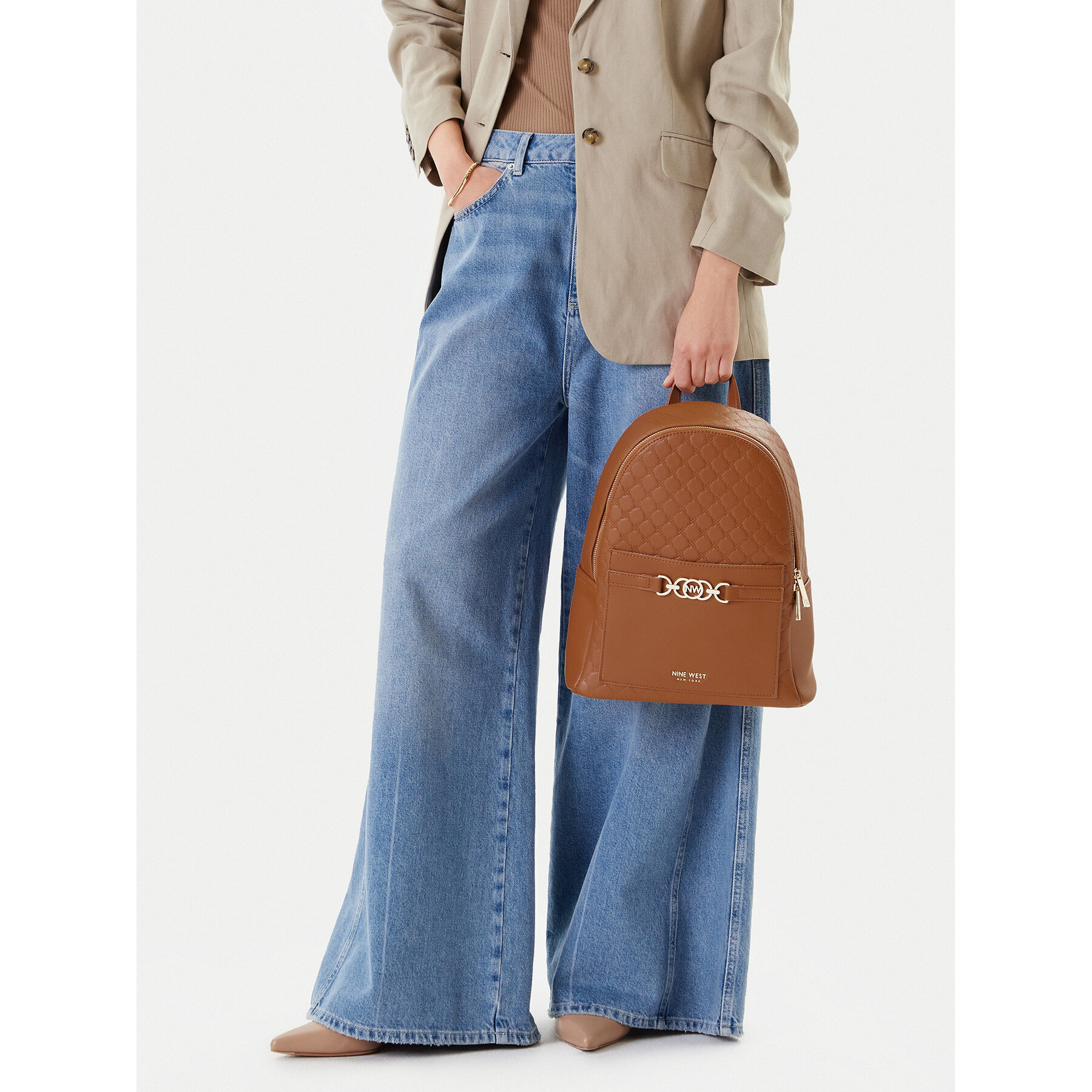 Ruksak Nine West CEO-LUNA-I-B24445 Hnedá