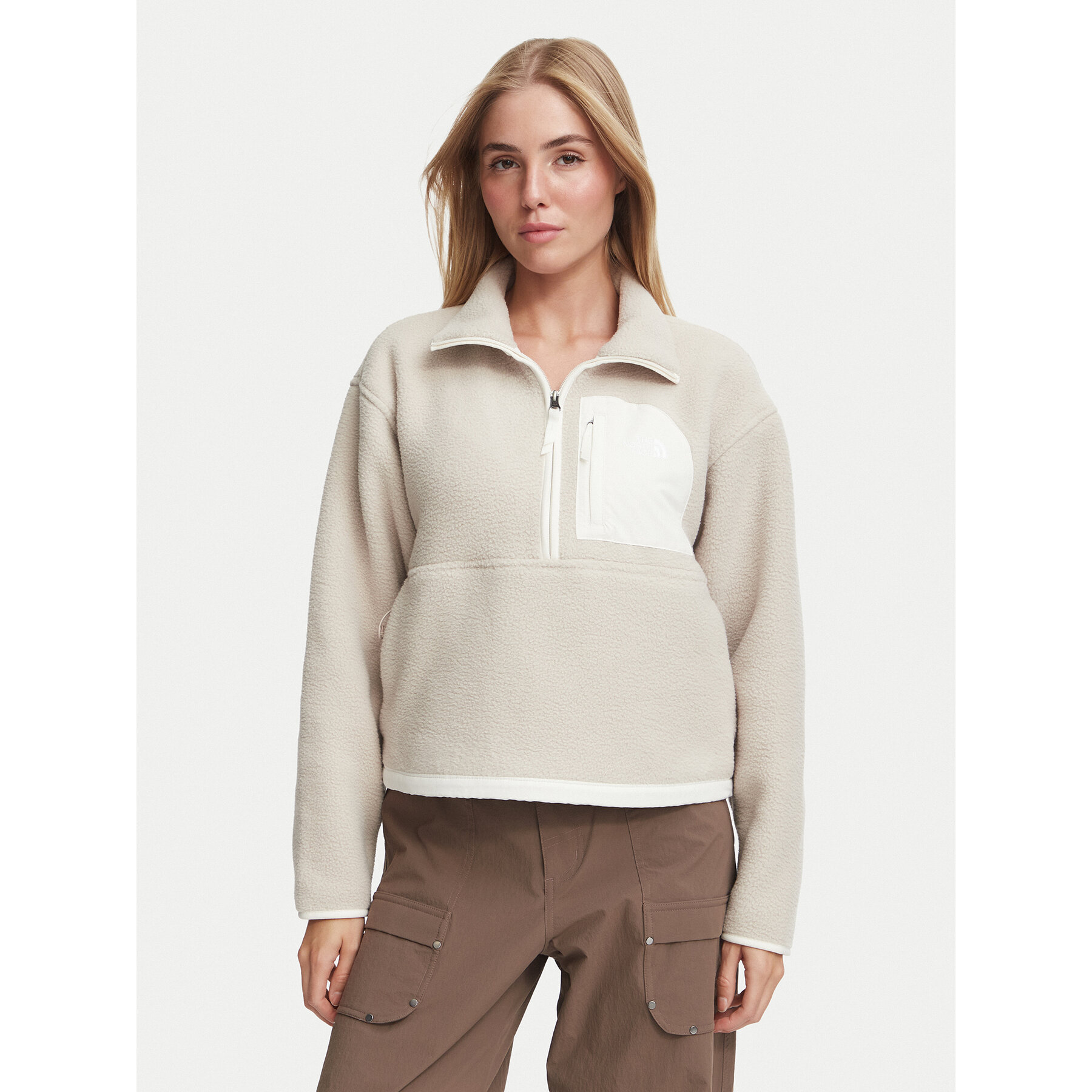 The North Face Fleecejacke Yumiori Off-Peak NF0A8EV0 Hellbeige Relaxed Fit
