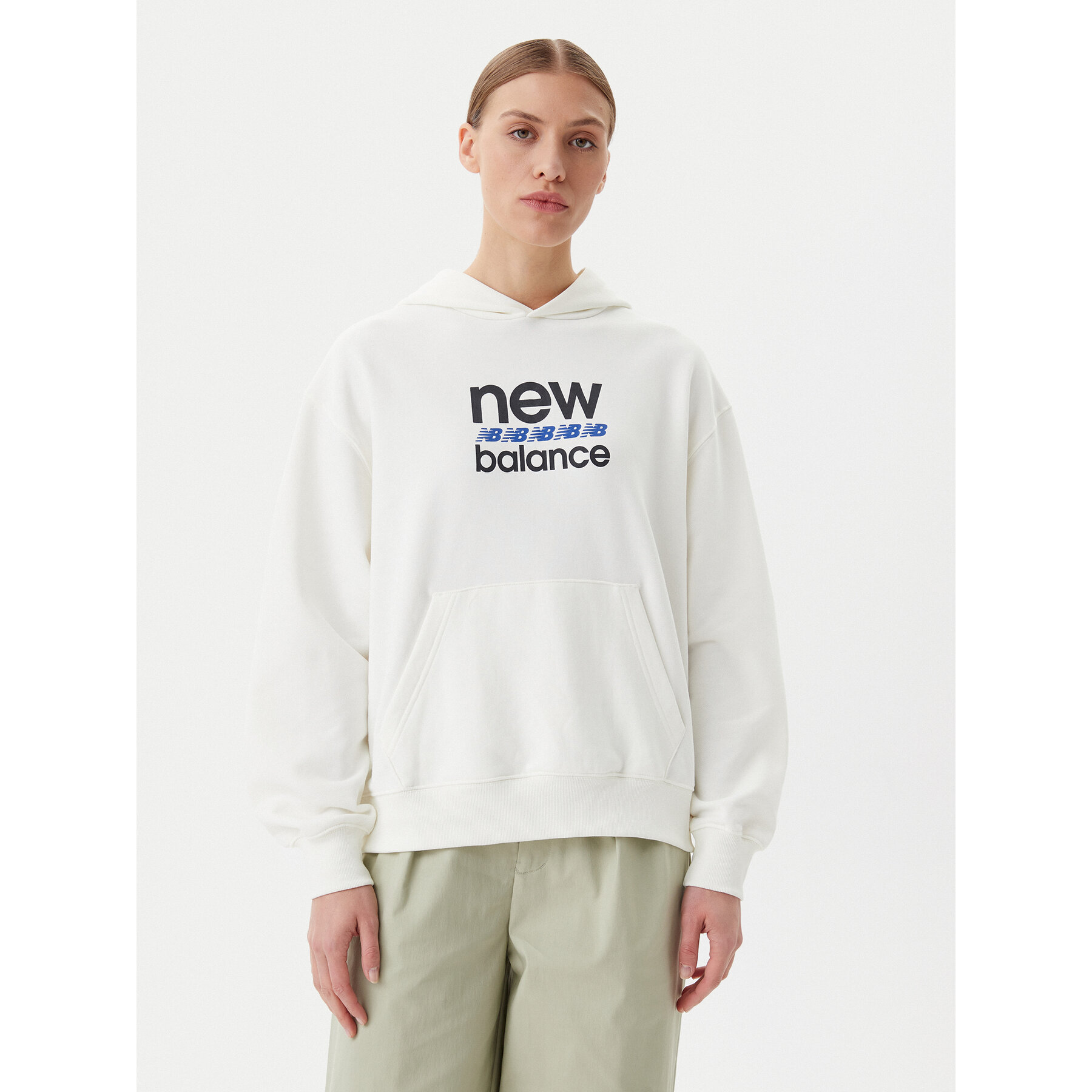 New Balance Sweatshirt Sport Graphic WT51519 Weiß Relaxed Fit