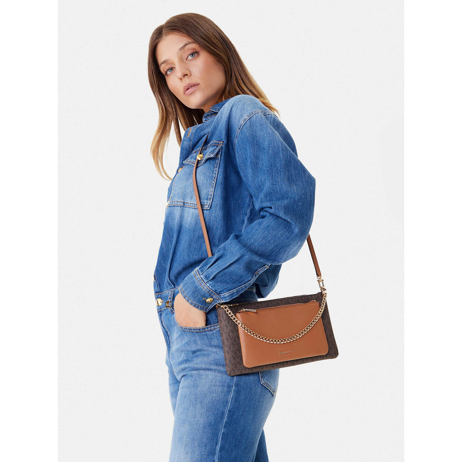Geantă MICHAEL Michael Kors 32F5GJ6C8B Maro