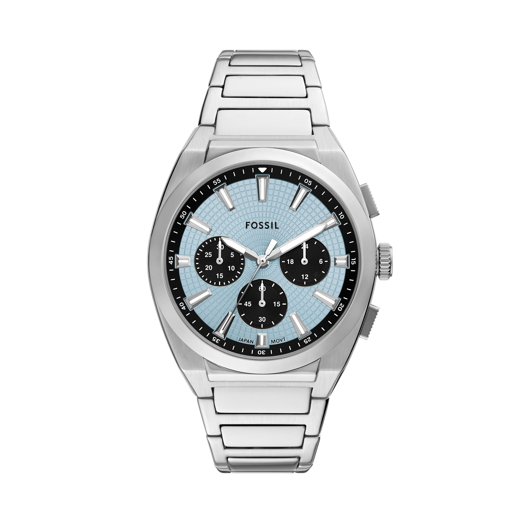 Ročna ura Fossil Everett  Chronograph FS6105 Srebrna