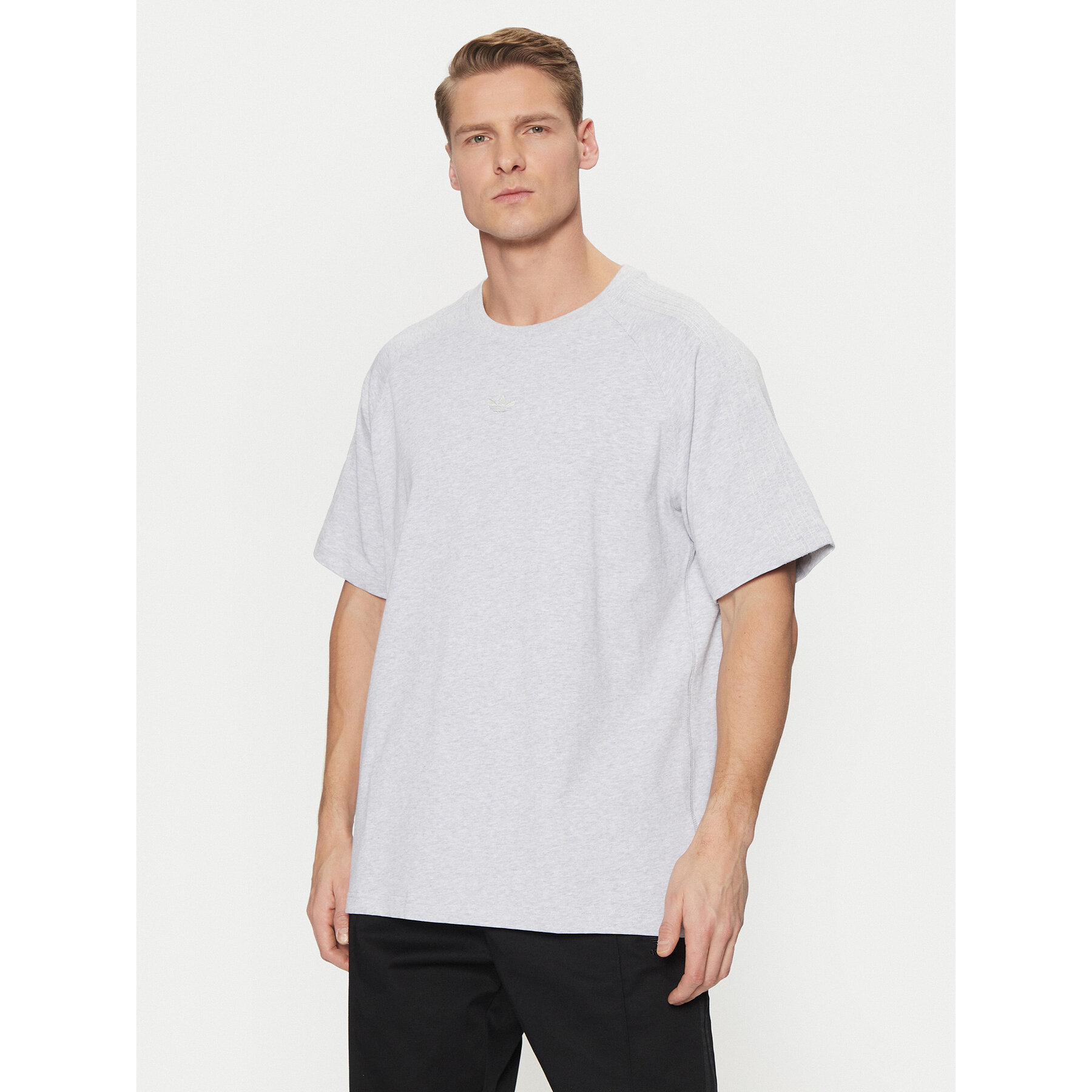 adidas Póló Premium Essentials JD3275 Szürke Loose Fit