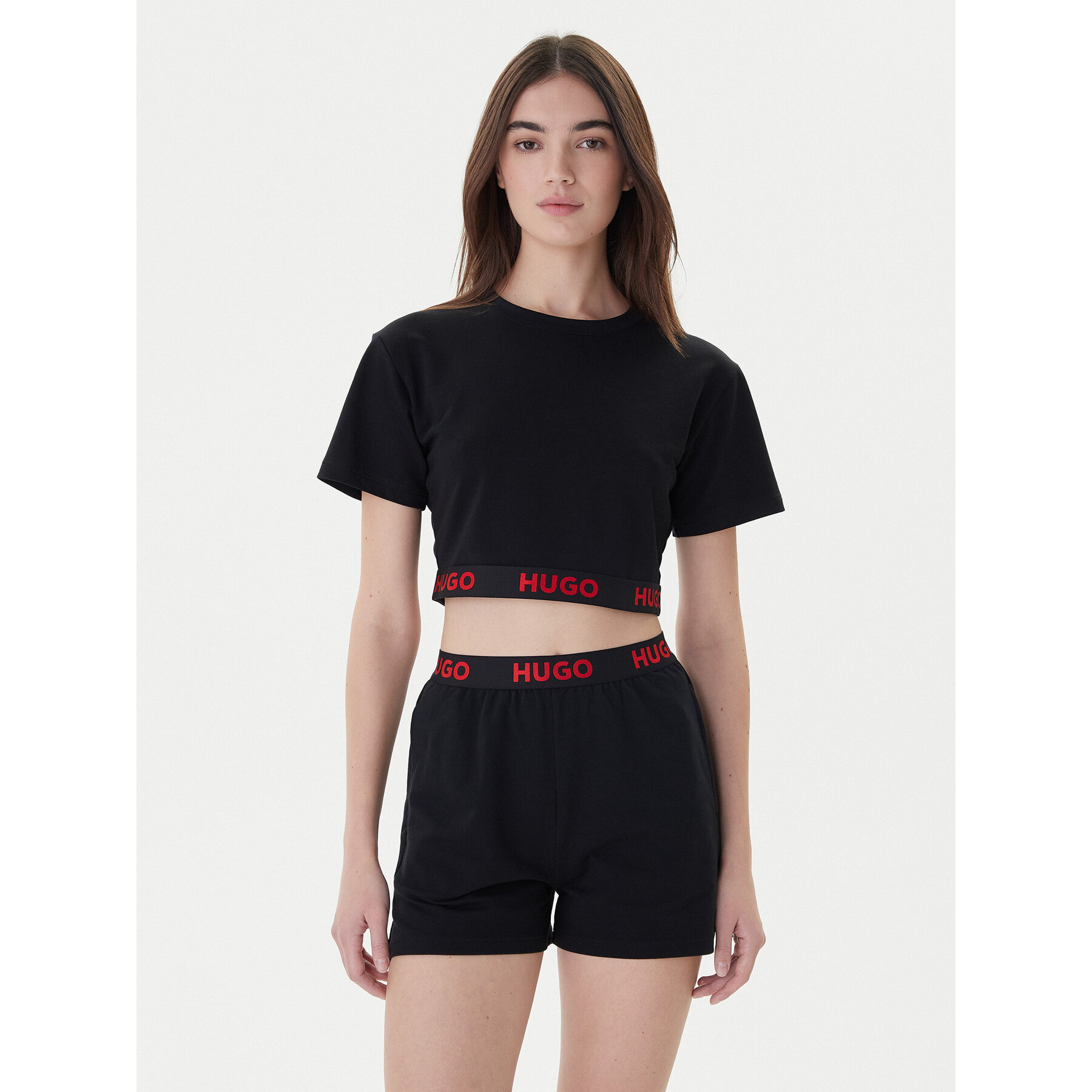 Hugo T-shirt Logo 50520497 Nero Relaxed Fit