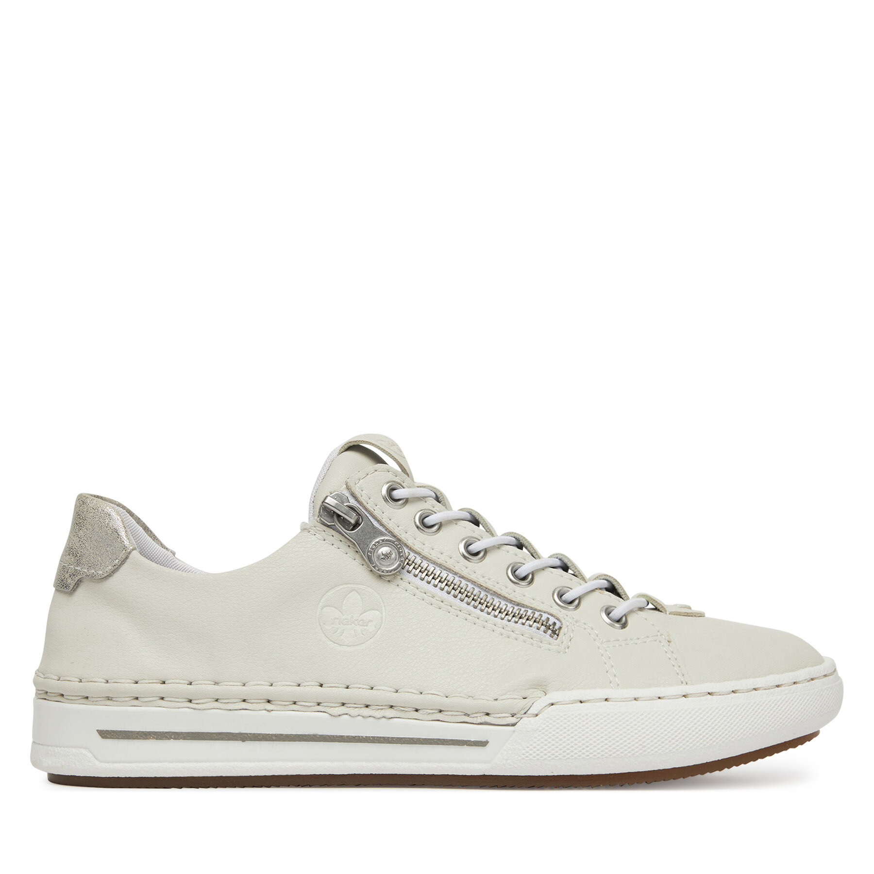 Sneakersy Rieker L7250-80 Écru