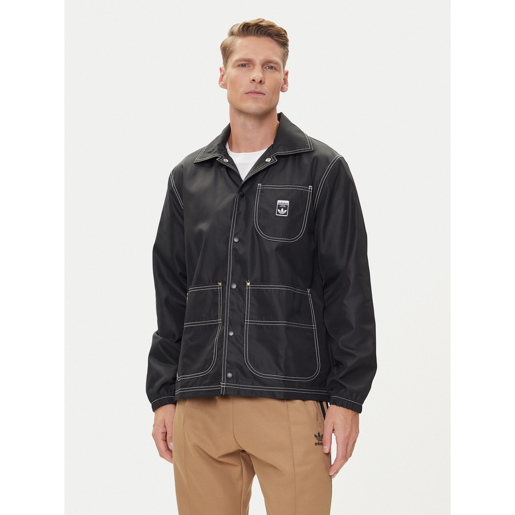 adidas Hemdjacke Wabash JW0174 Schwarz Regular Fit