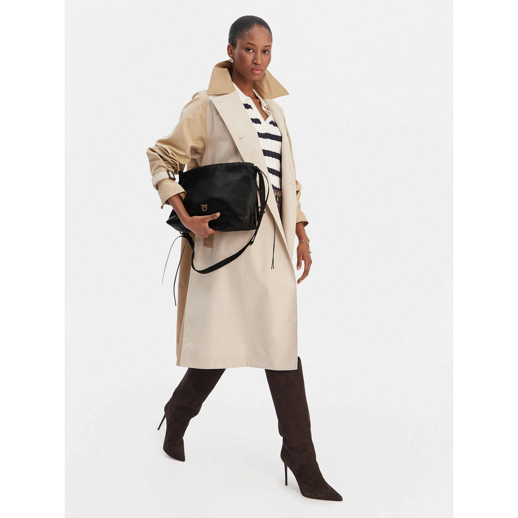 PINKO Τσάντα PINKO Maxi Clutch+Tracolla SP Al 25-26 PLTT 105825 A0QO Μαύρο