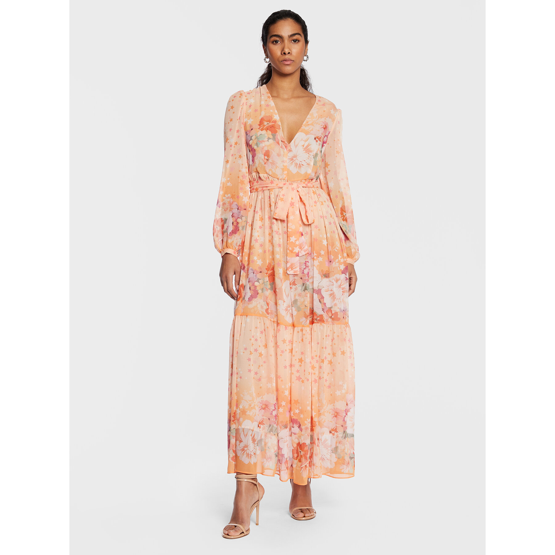 TWINSET Sommerkleid 231TP2738 Orange Regular Fit