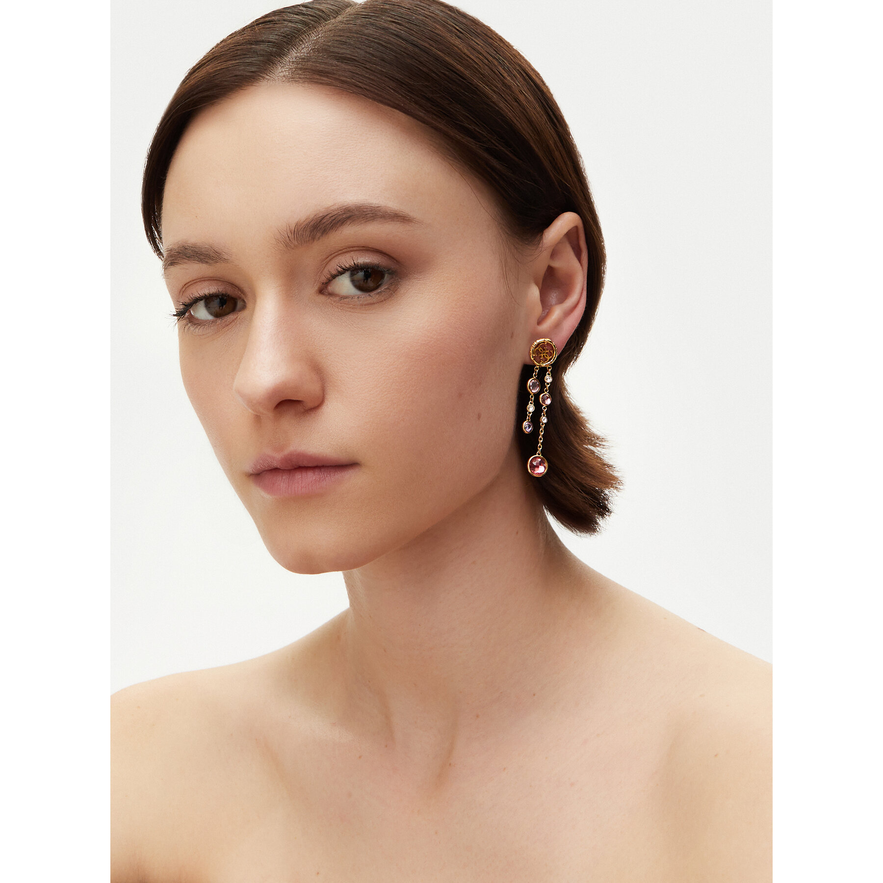 Naušnice Guess JUBE05 091JW Zlatna