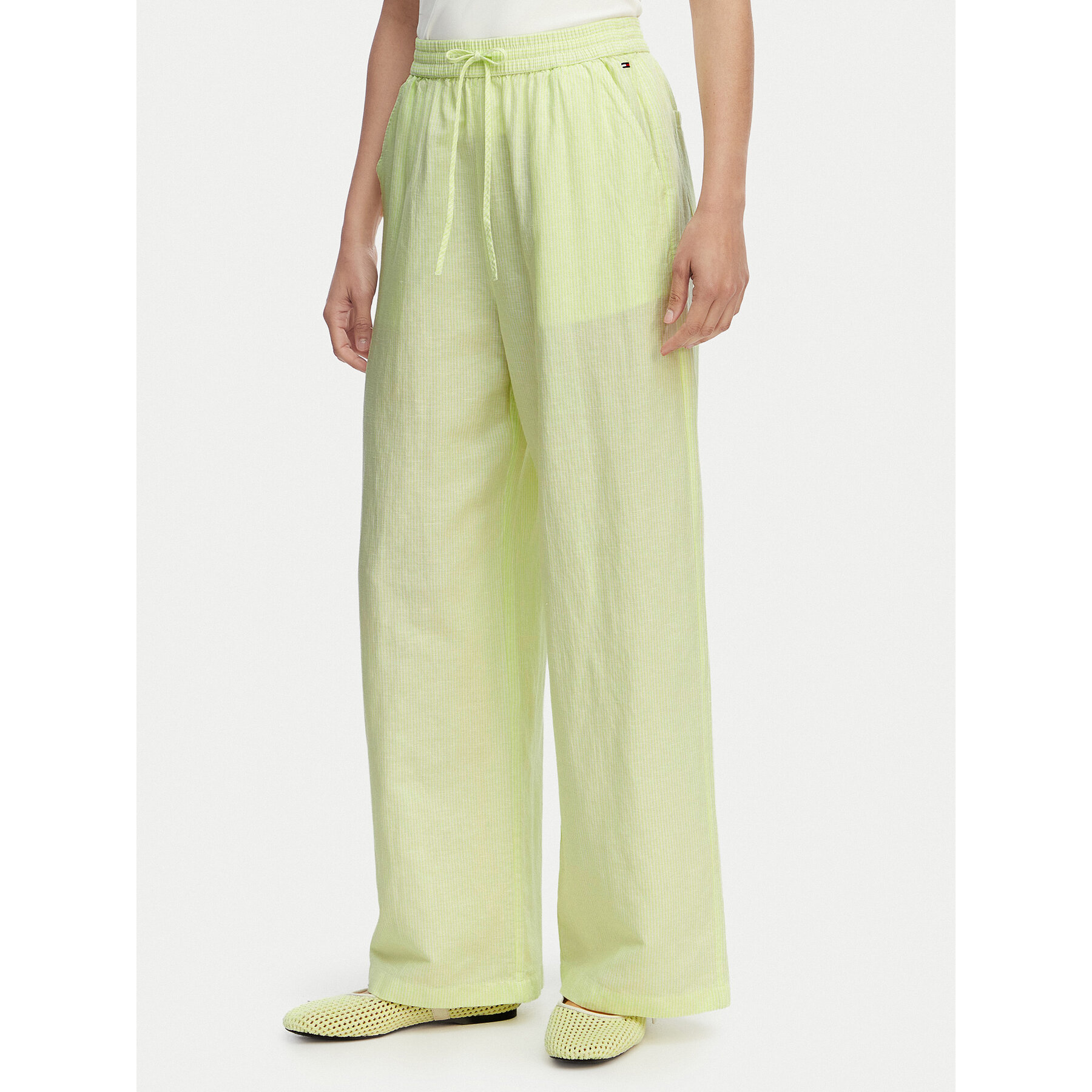 Tommy Jeans Stoffhose DW0DW22285 Hellgrün Loose Fit
