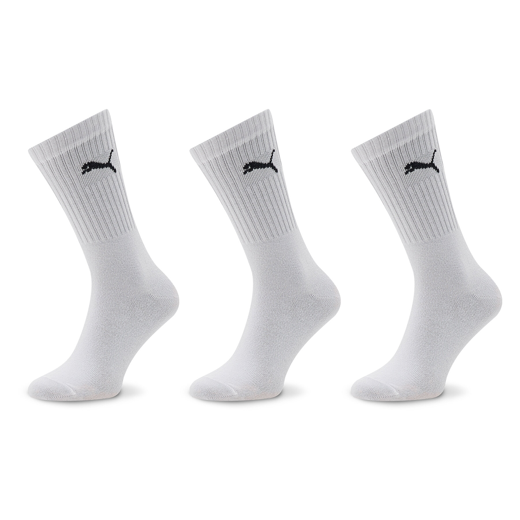 Súprava 3 párov vysokých ponožiek unisex Puma 907940 02 Biela