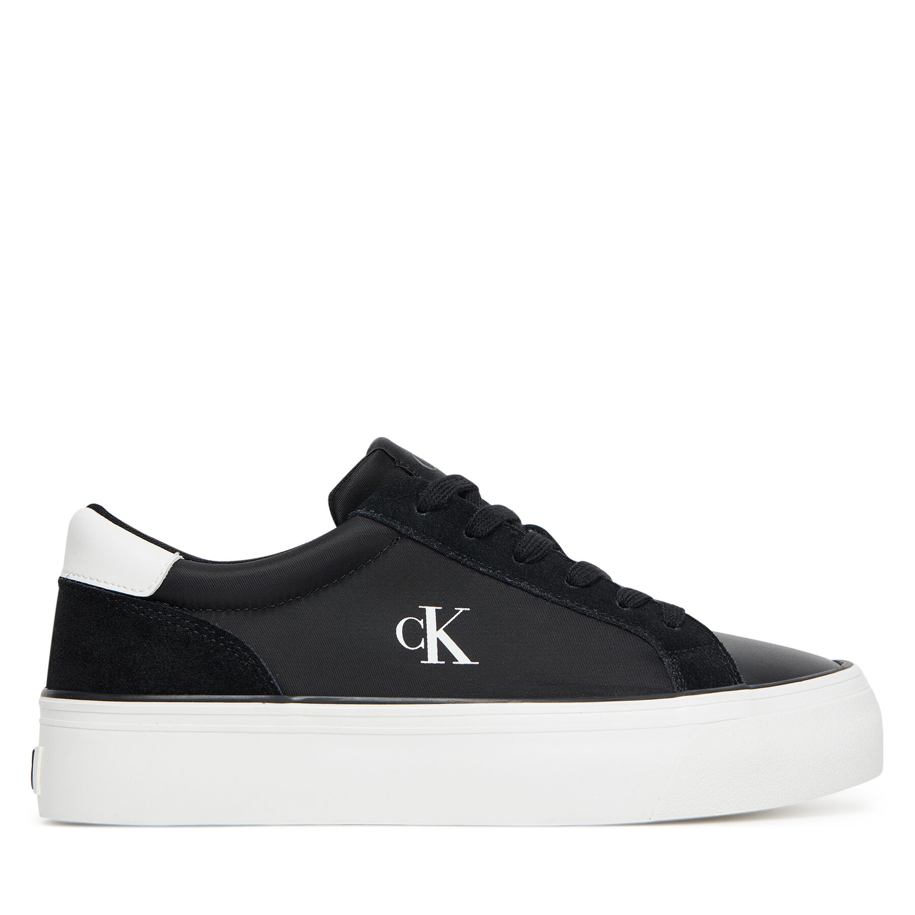 Tenisice Calvin Klein Jeans Vulc Flatform Mg Nylon Mix YW0YW01896 Crna