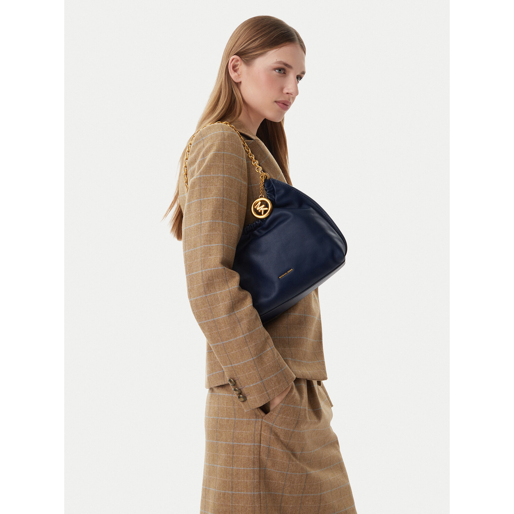 Τσάντα MICHAEL Michael Kors Indie 32S6A50C6L Σκούρο μπλε