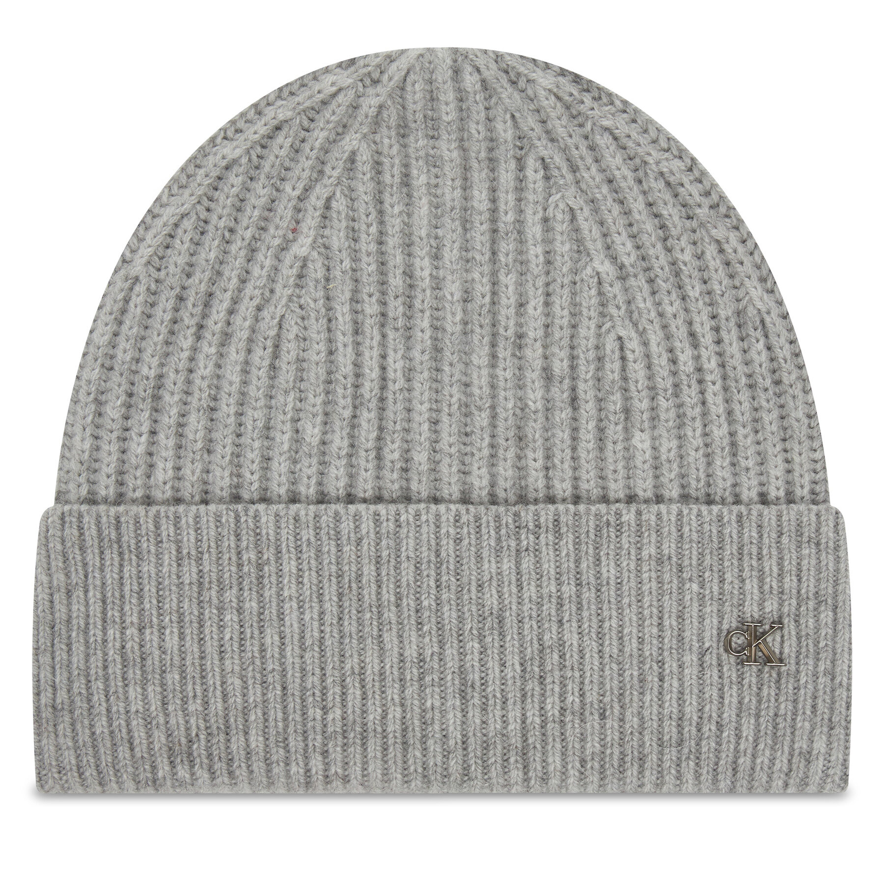 Čiapka Calvin Klein Ck Metal Wool Beanie LV04D8032G Sivá