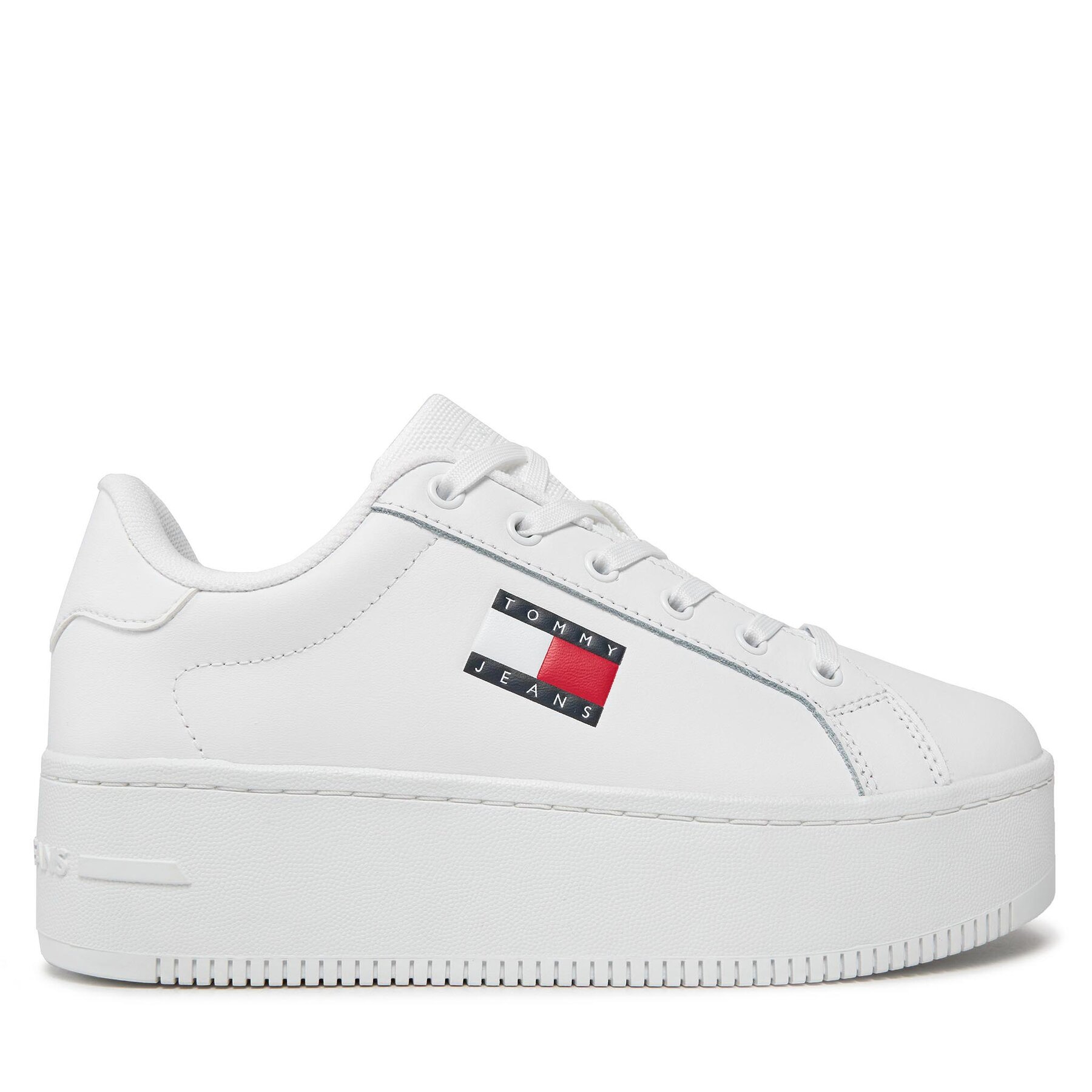 Sneakersy Tommy Jeans Tjw Flatform Ess EN0EN02518 Bílá