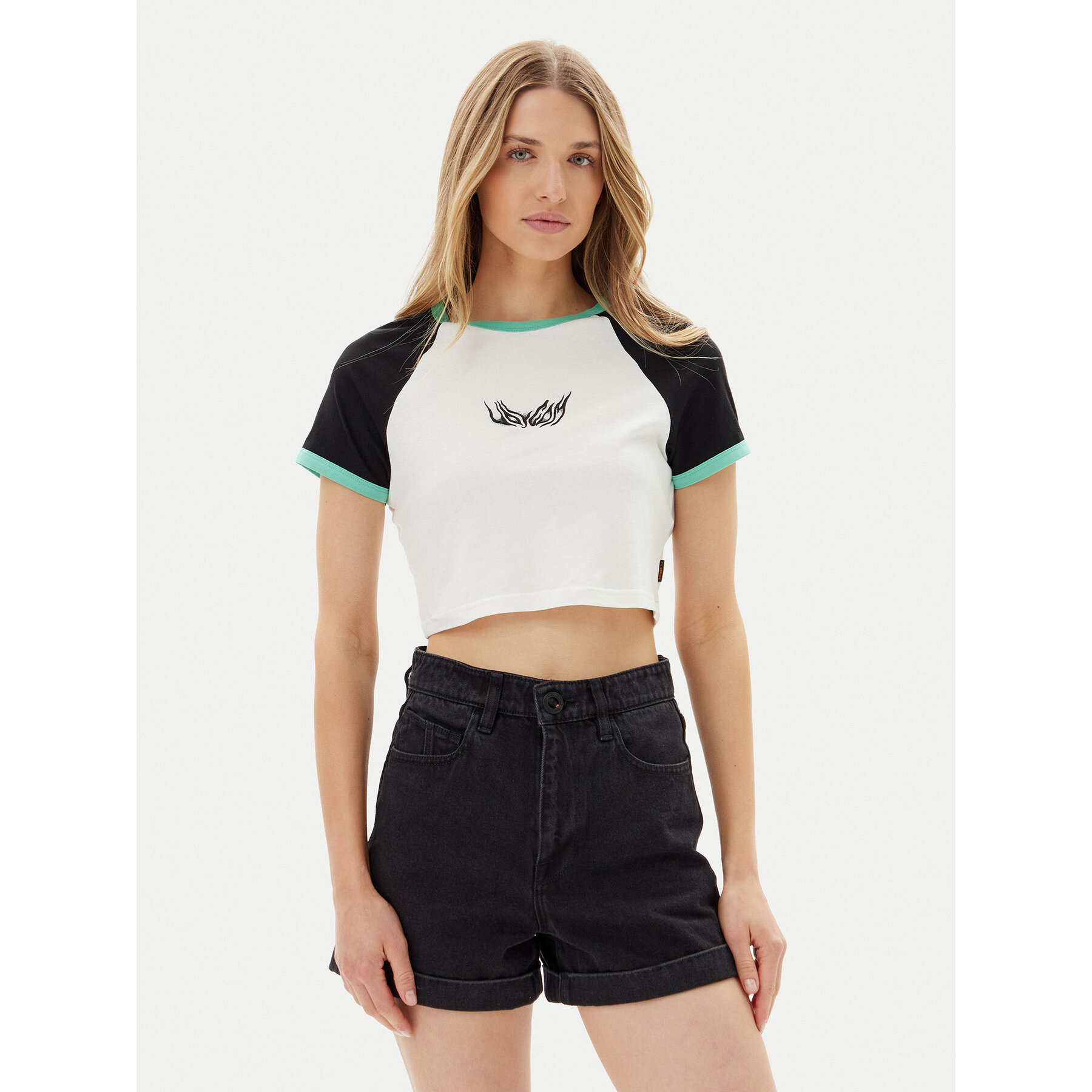 Volcom Marškinėliai Alix 2 B3512506 Balta Slim Fit