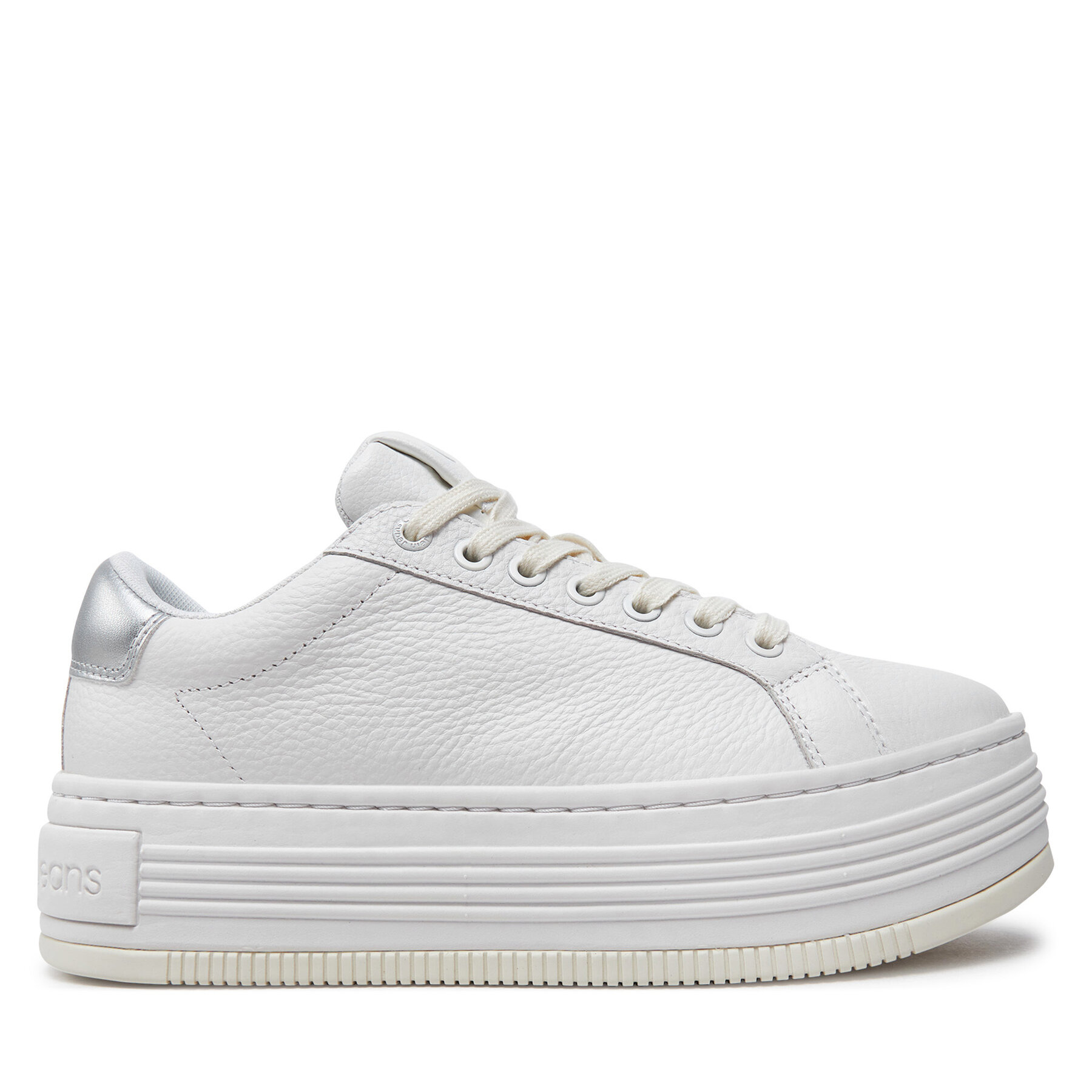 Sneakersy Calvin Klein Jeans Bold Flatf Low Mix Ohb YW0YW01632 Biela
