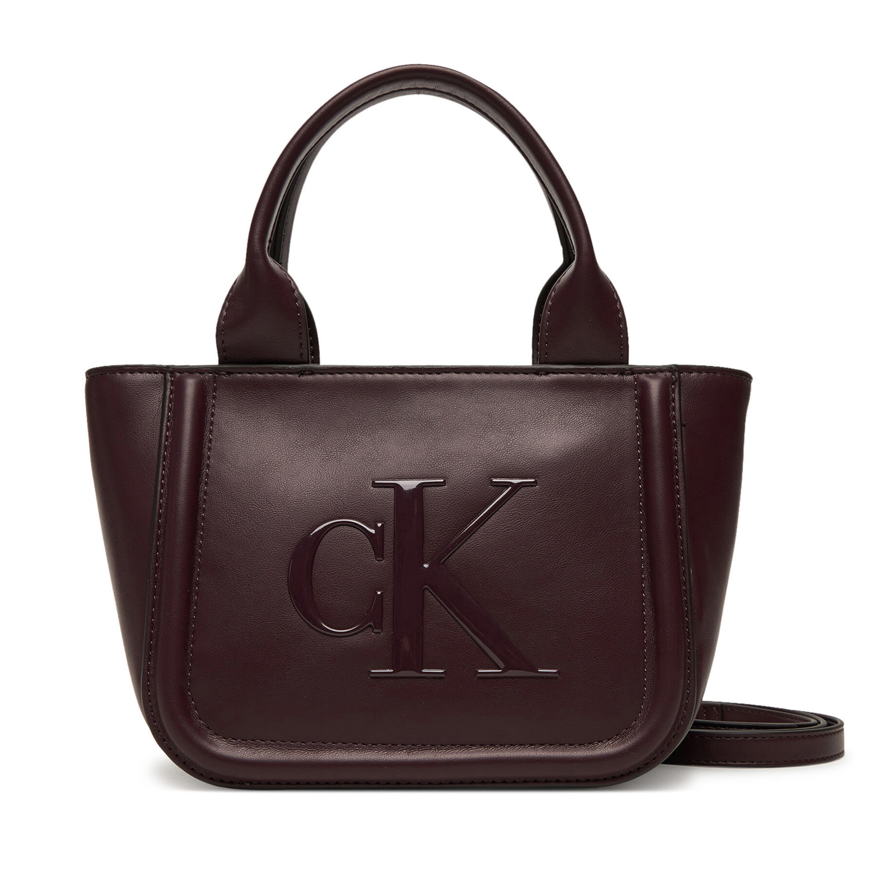 Torbica Calvin Klein Bold Ck Small Tote With Strap LV04F3219G Tamnocrvena