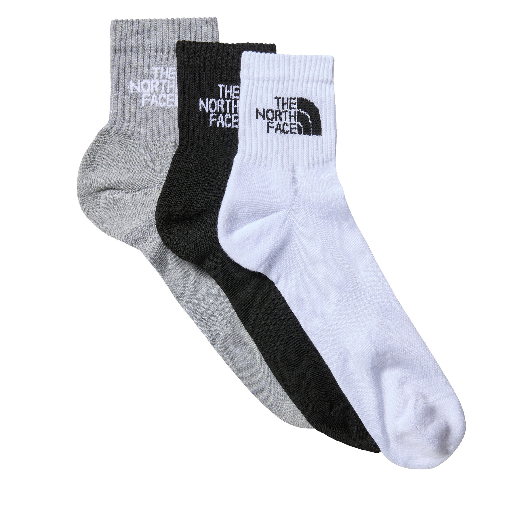 Set di 3 paia di calzini lunghi da uomo The North Face NF0A882G3OW1 Nero, Taglia 41_43, taglia : 41_43