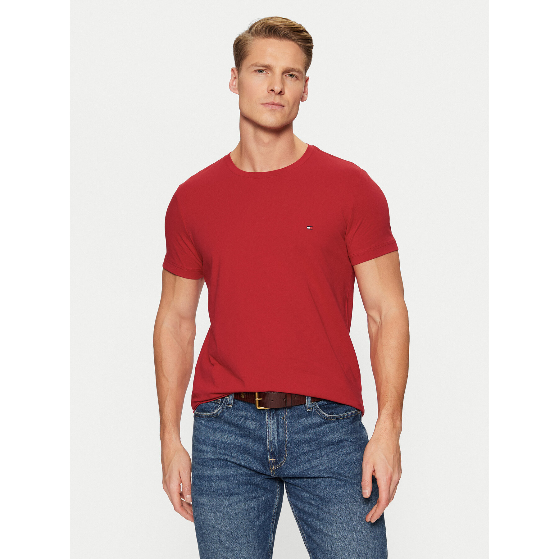 Tommy Hilfiger T-Shirt MW0MW10800 Κόκκινο Slim Fit