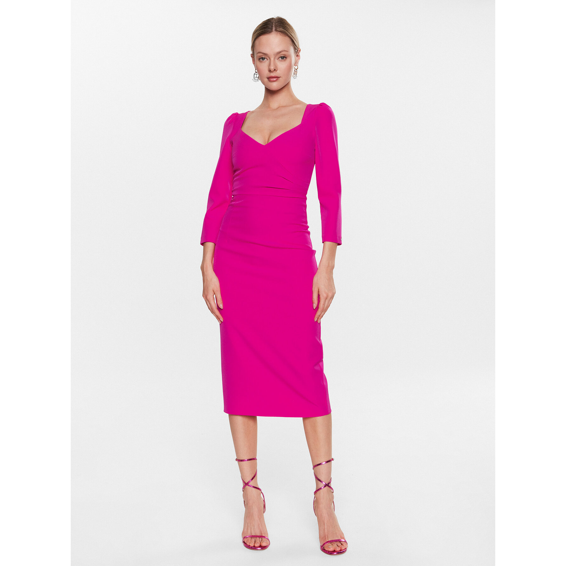 Nissa Kleid für den Alltag RZ13994 Rosa Slim Fit