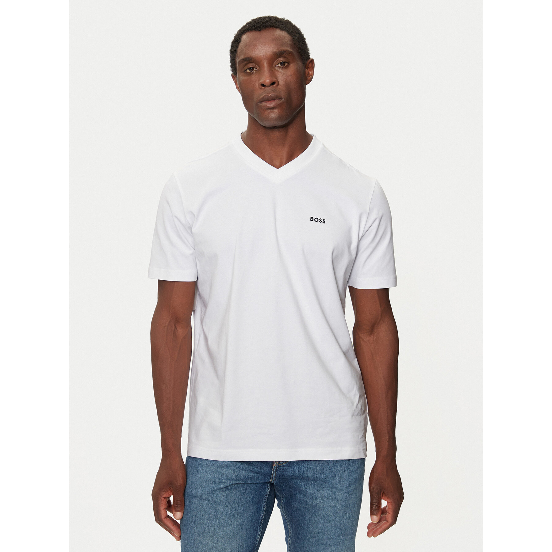 Boss T-shirt Tee V 50506347 Bianco Regular Fit
