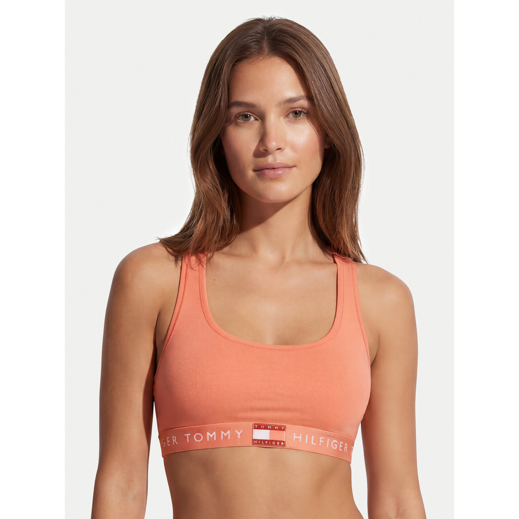 Tommy Hilfiger Top-BH Heritage Logo Underband Racerback Bralette UW0UW06221 Orange