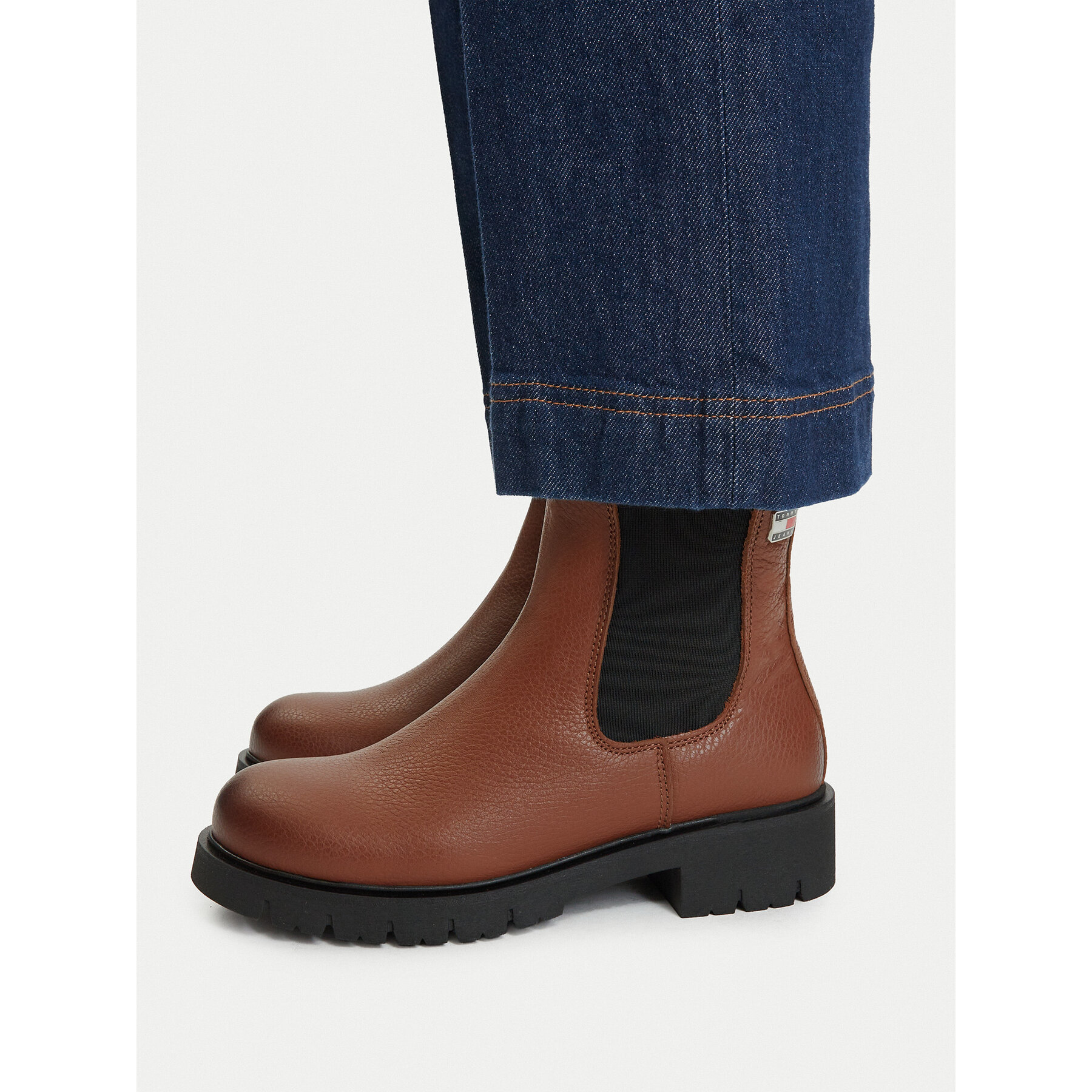 Tommy Jeans Μποτάκια με λάστιχο Tommy Jeans Tjw Cleated Chelsea Boots Wl EN0EN03102 Καφέ