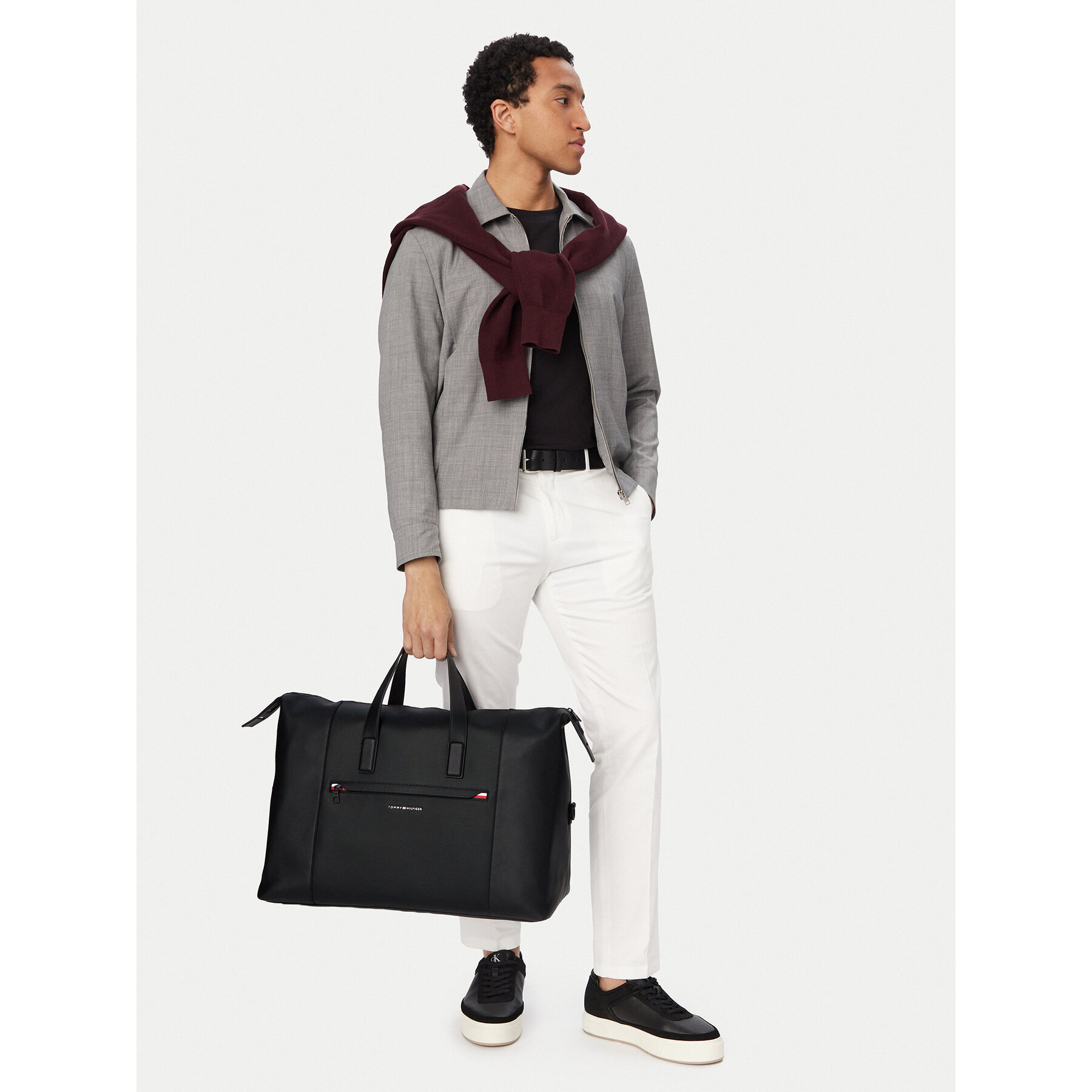 Geantă Tommy Hilfiger Th Corp Duffle AM0AM14044 Negru