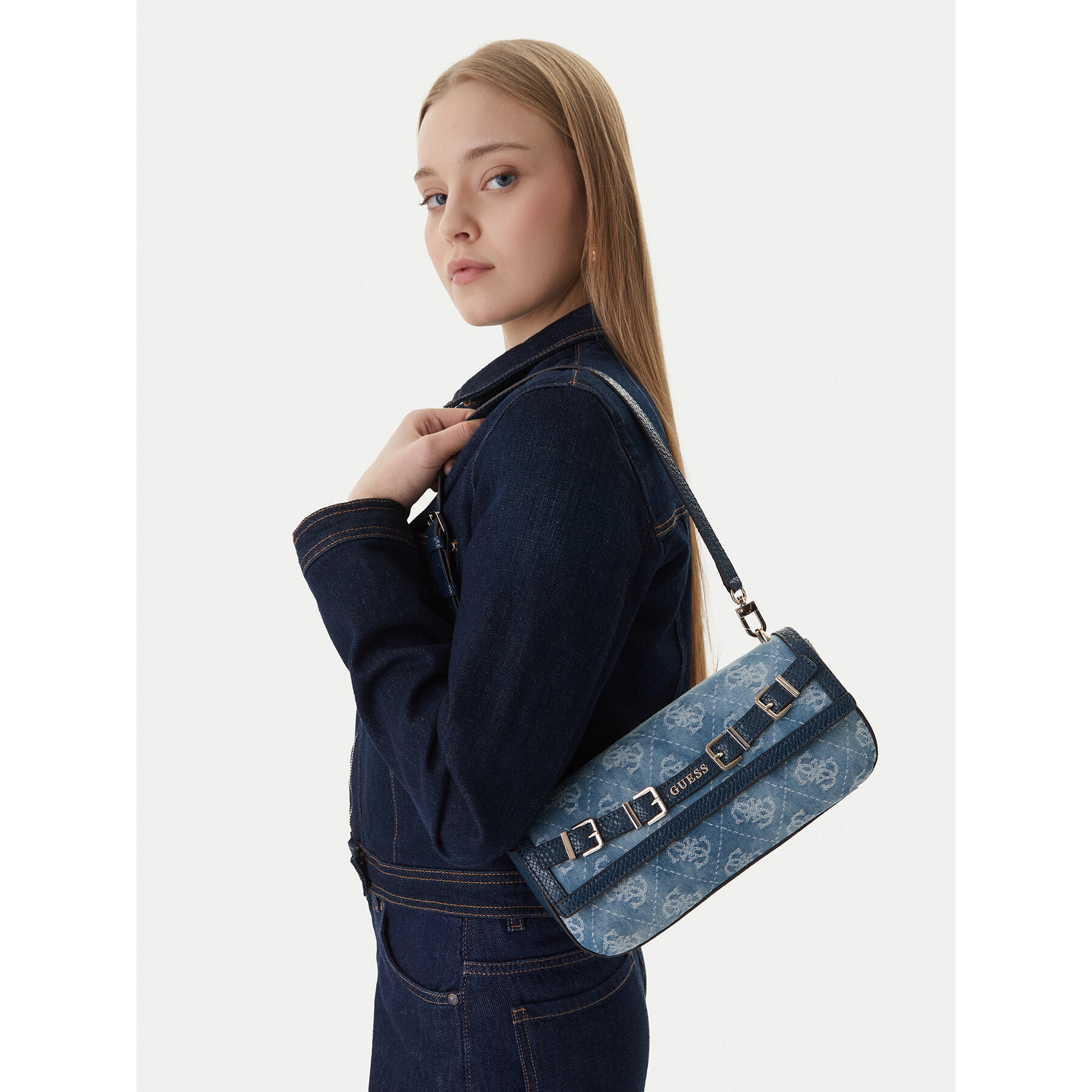 Geantă Guess Dovie HWDG99 09190 Albastru