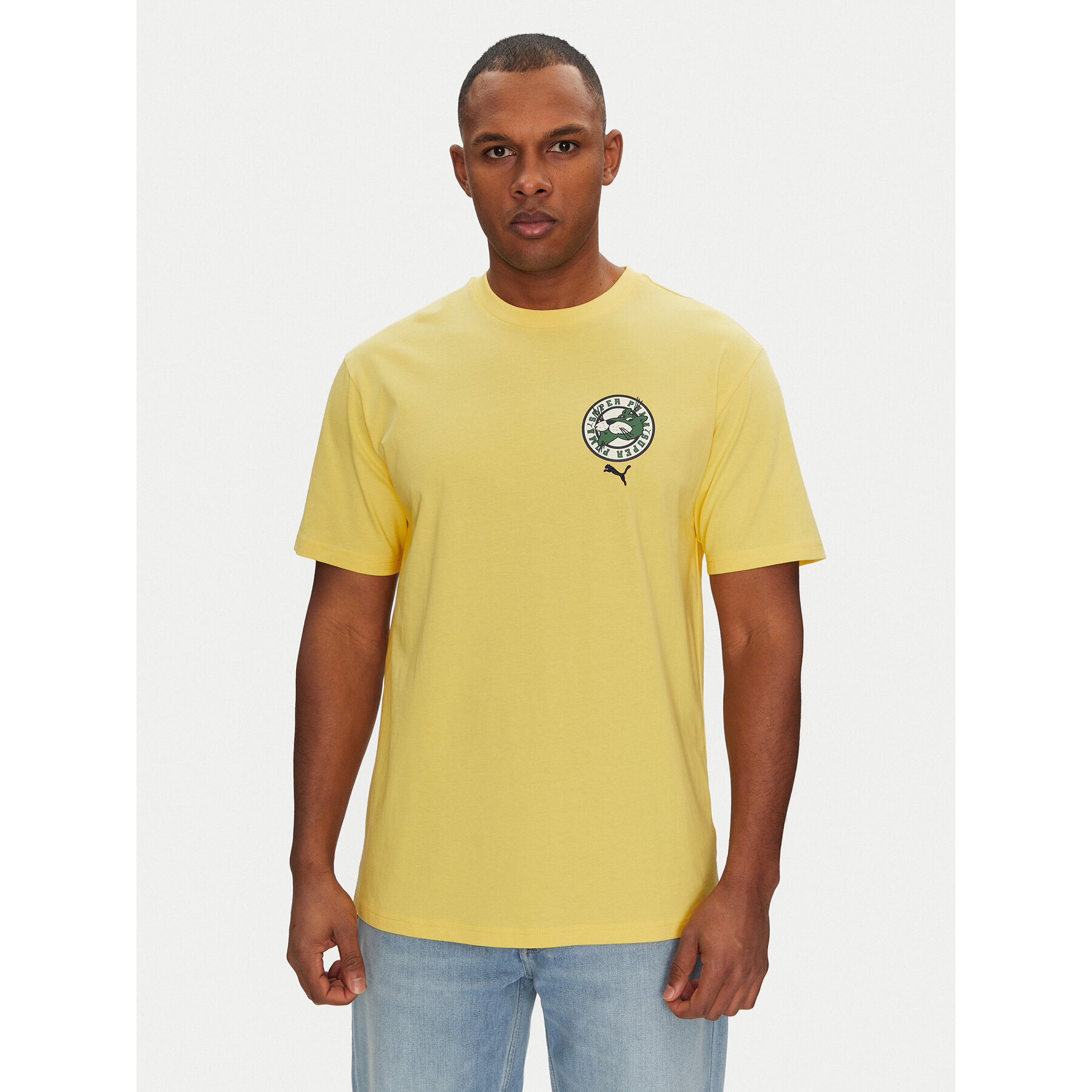 Puma Póló Graphics Super 629639 Sárga Relaxed Fit