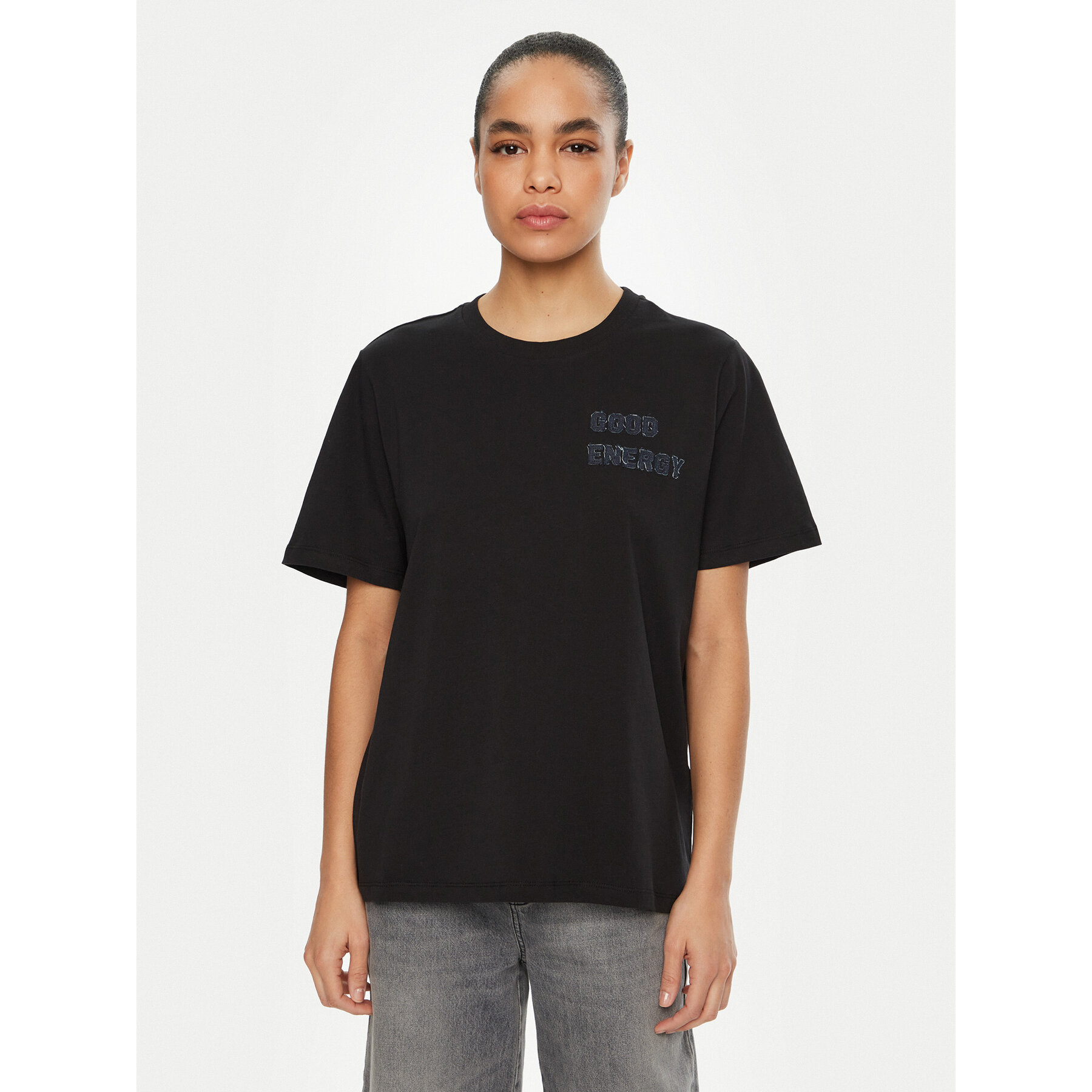 Vero Moda Vero Moda T-Shirt Halle 10321318 Μαύρο Loose Fit