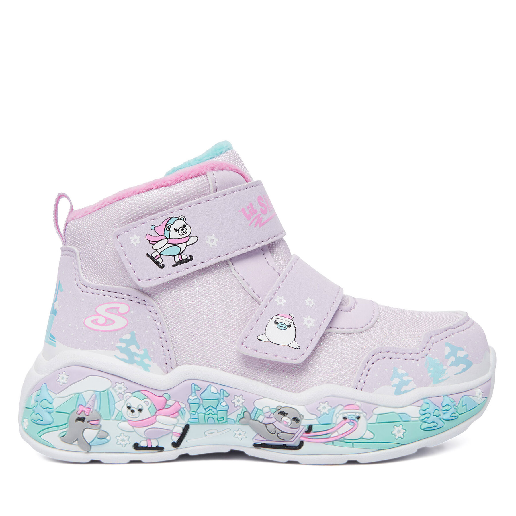 Cizme de zăpadă Skechers Play Scene 303163N/LVMT Violet