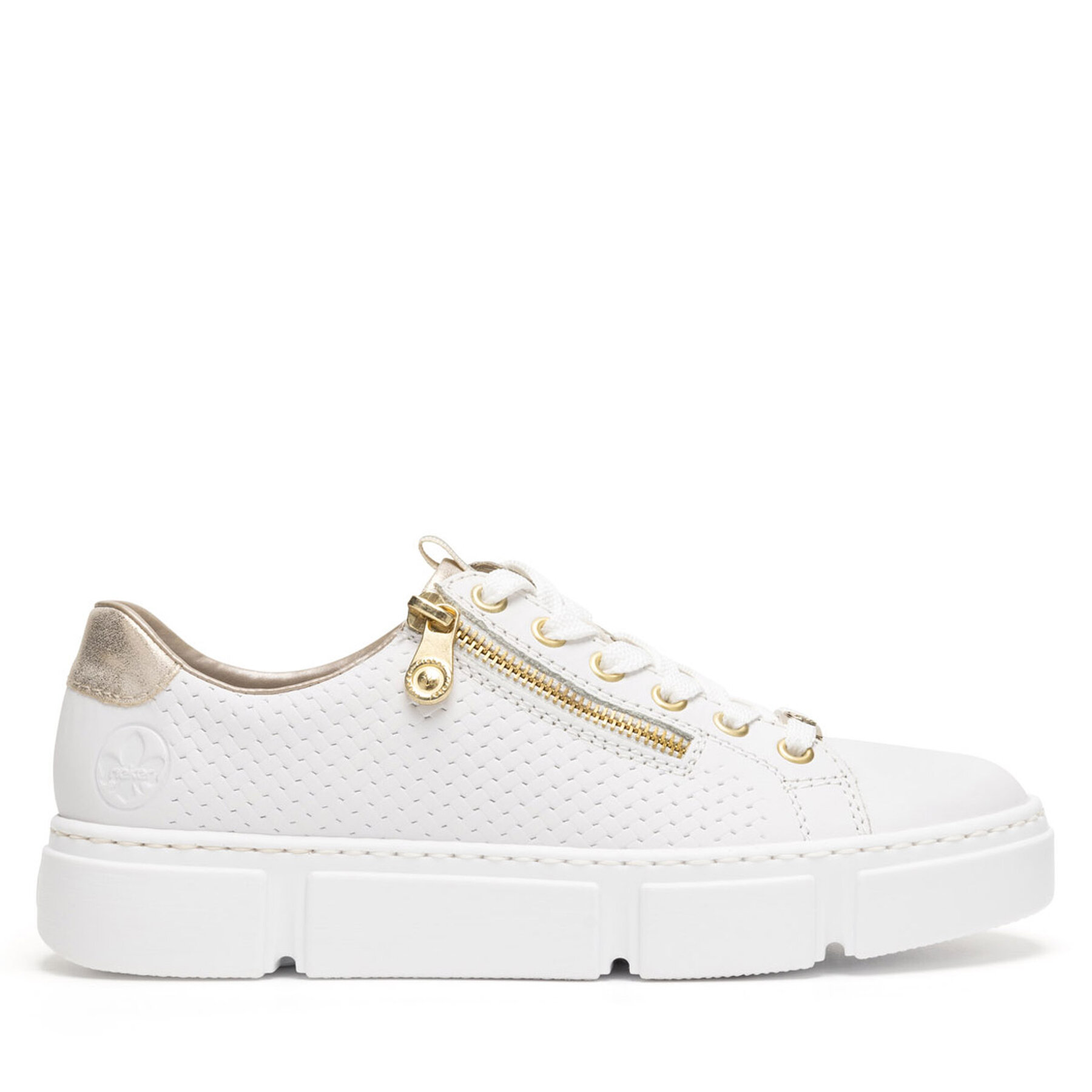 Sneakersy Rieker N5932-80 Biela
