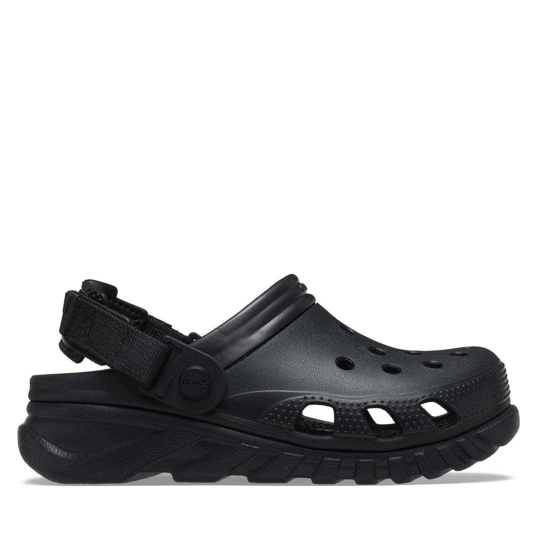 Pantoletten Crocs, Schuhgröße 45_5 Schwarz Duet Max Ii Clog 208776