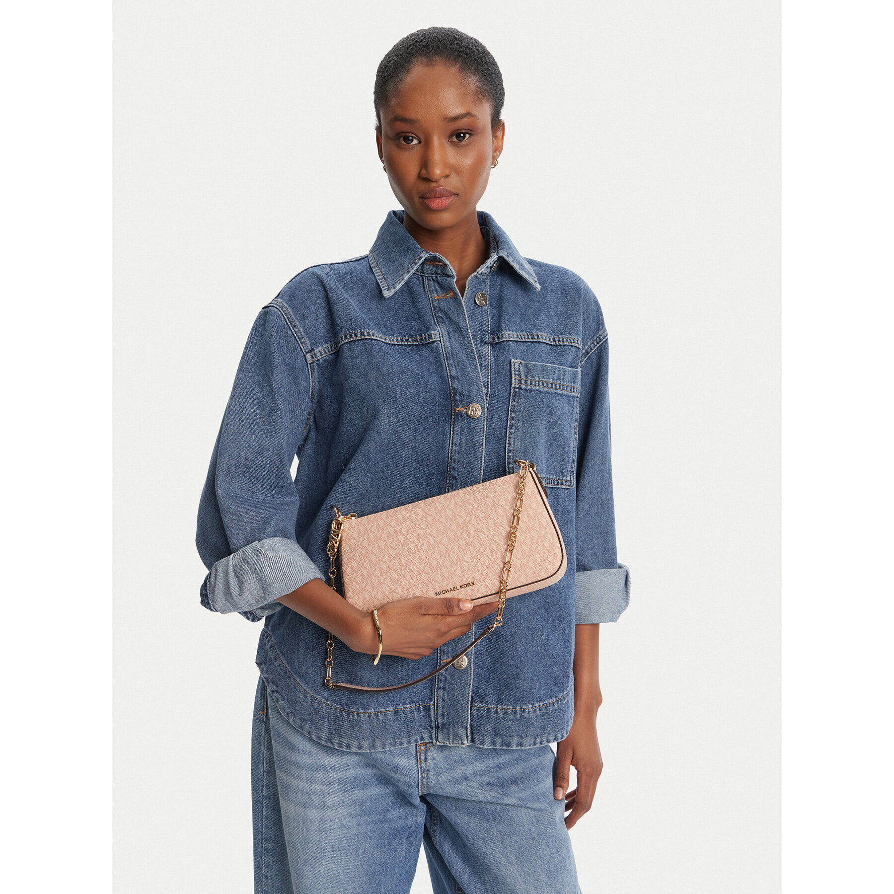 Geantă MICHAEL Michael Kors Empire Medium 32T5G8EW6V Roz