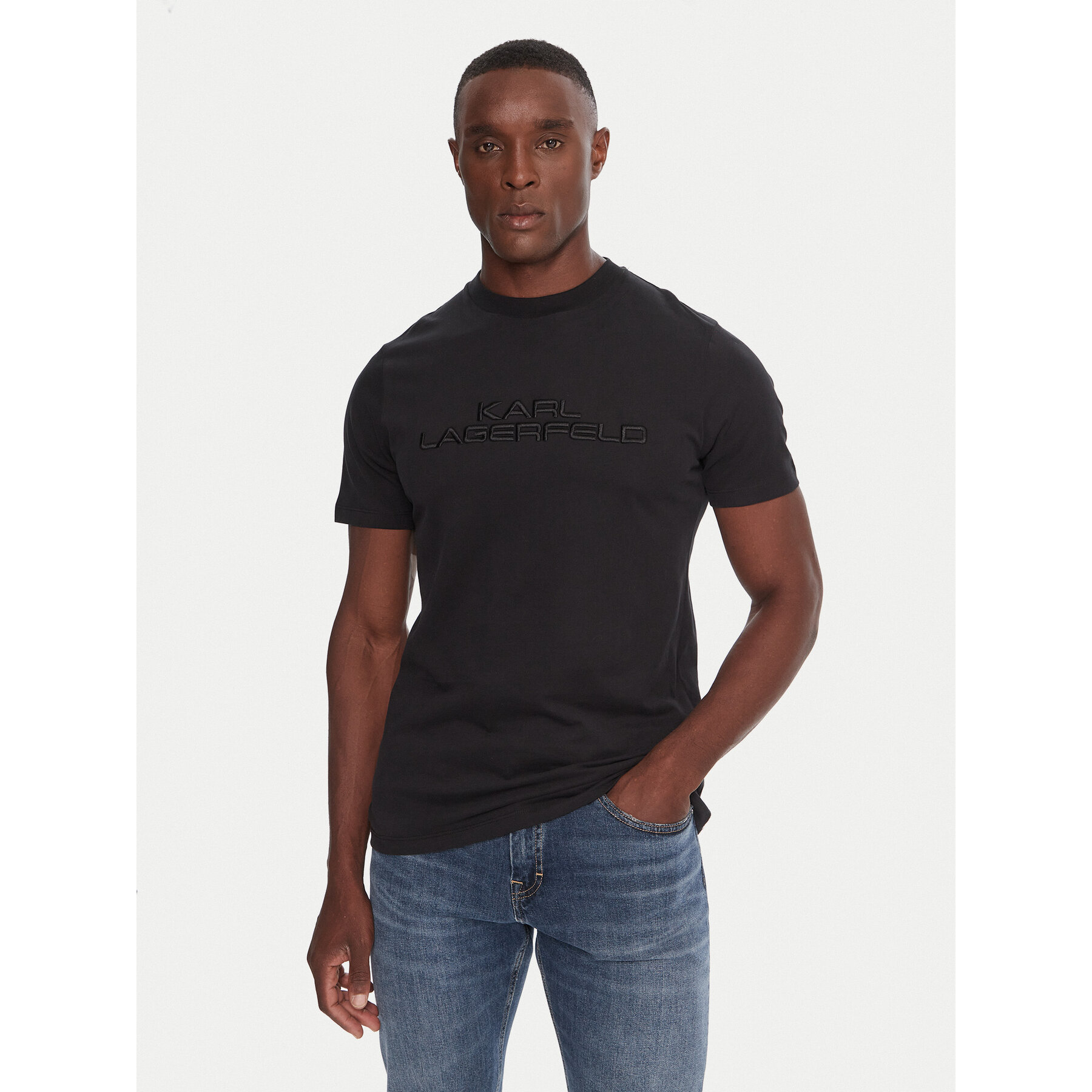 KARL LAGERFELD T-Shirt 755037 554227 Schwarz Regular Fit