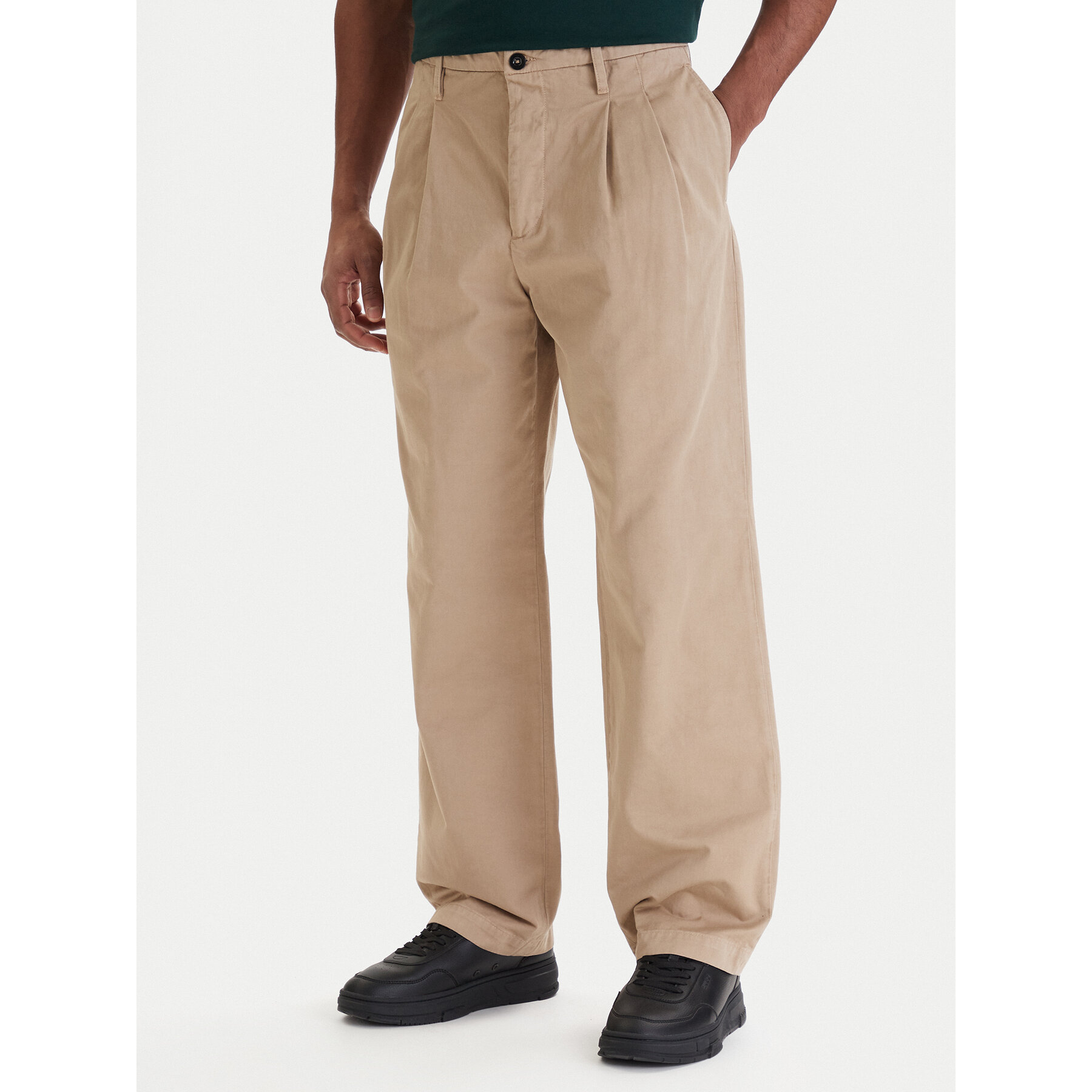 C.P. Company Stoffhose 20CMPA136A110458G Beige Loose Fit