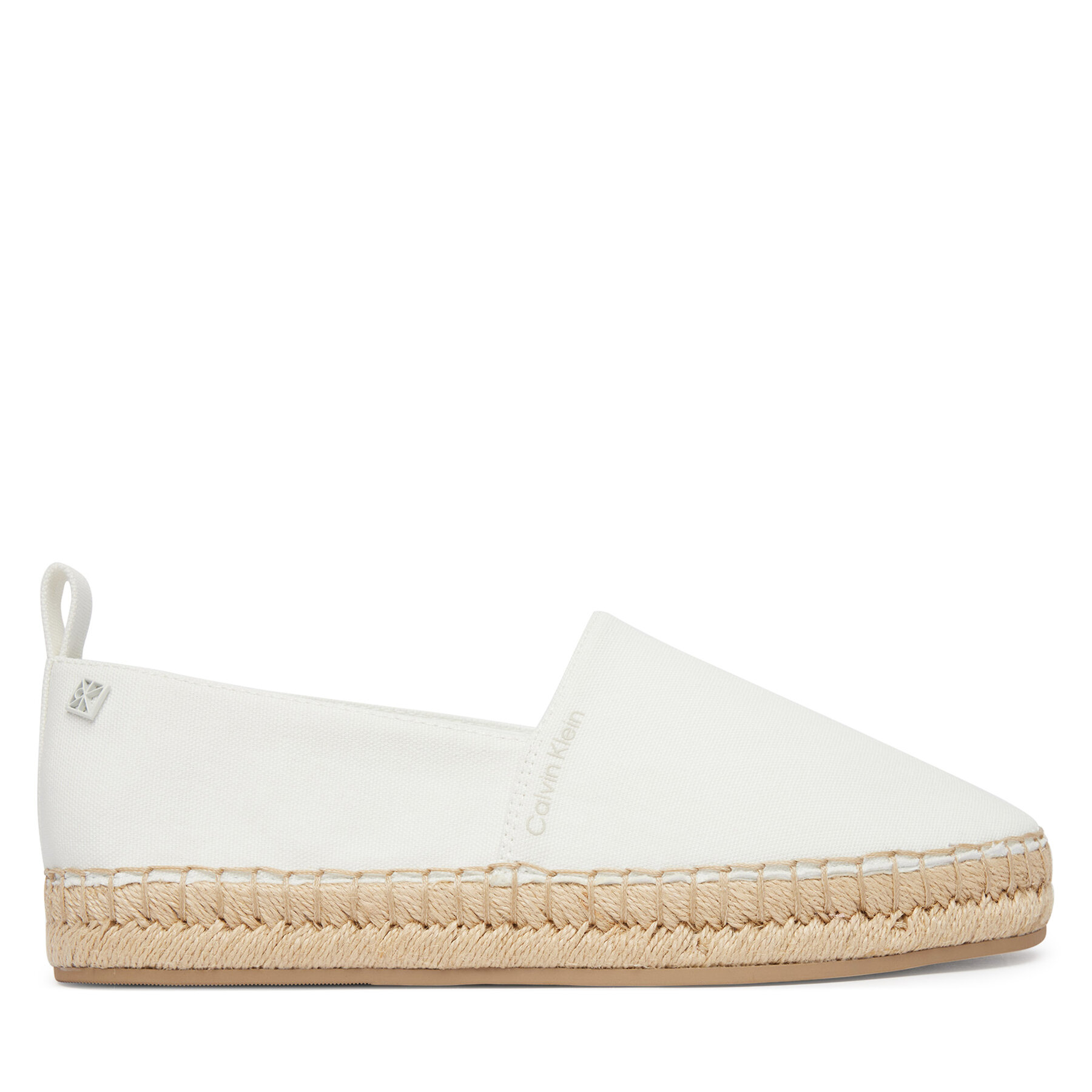 Espadrilky Calvin Klein Oblique Espadrille Canvas HW0HW02931 Biela