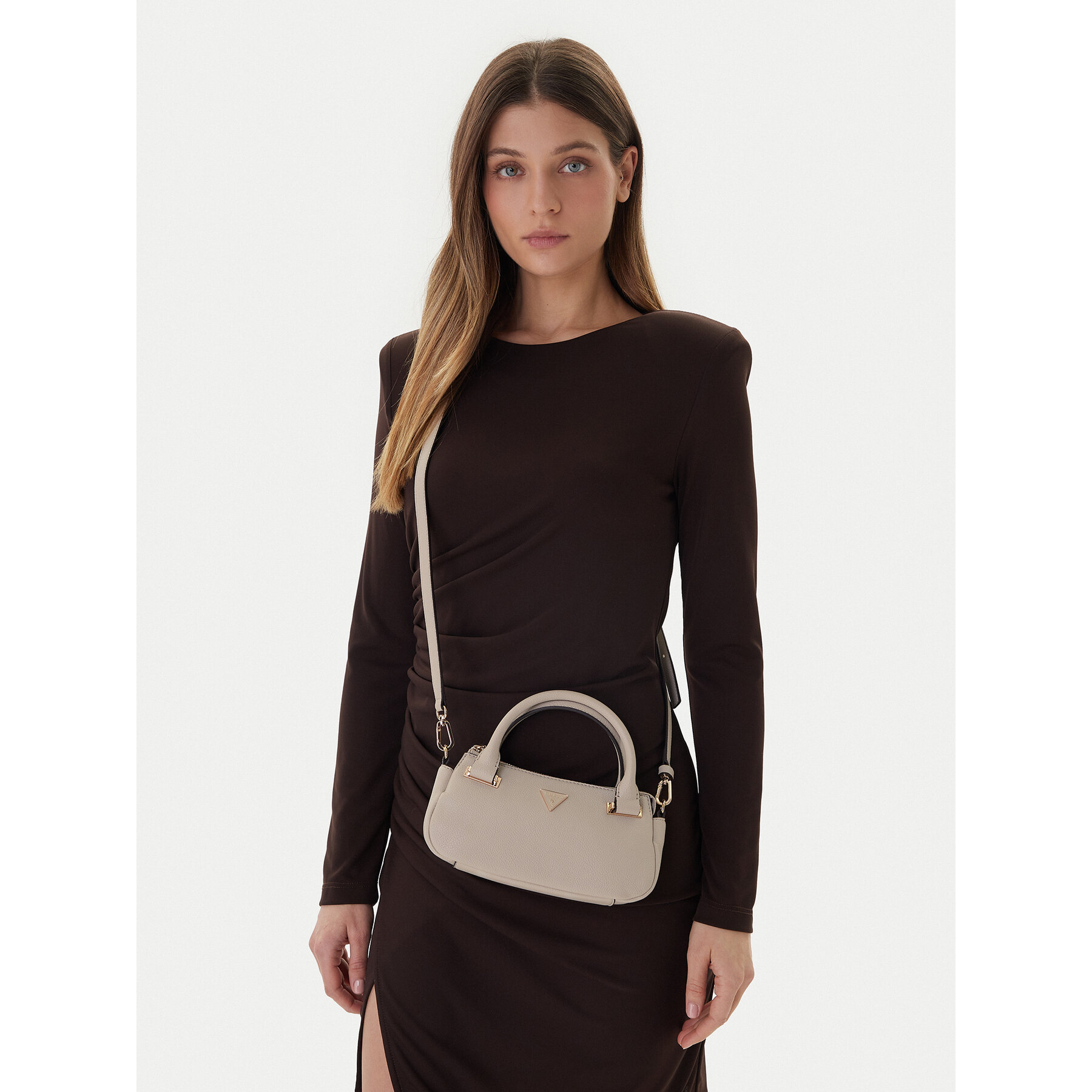 Дамска чанта Guess Evie Mini HWBG96 64760 Бежов