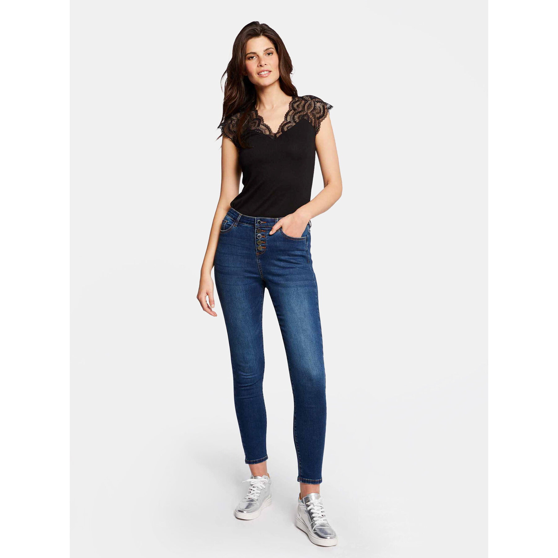 Morgan Bluse 222-DELO Schwarz Regular Fit
