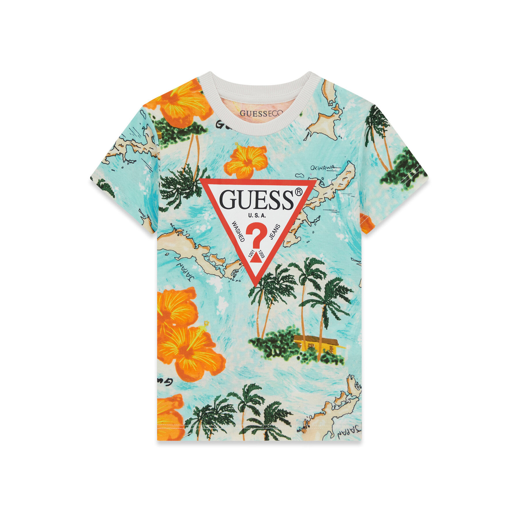 Guess T-Shirt N6GI02 K8HM4 Bunt Regular Fit